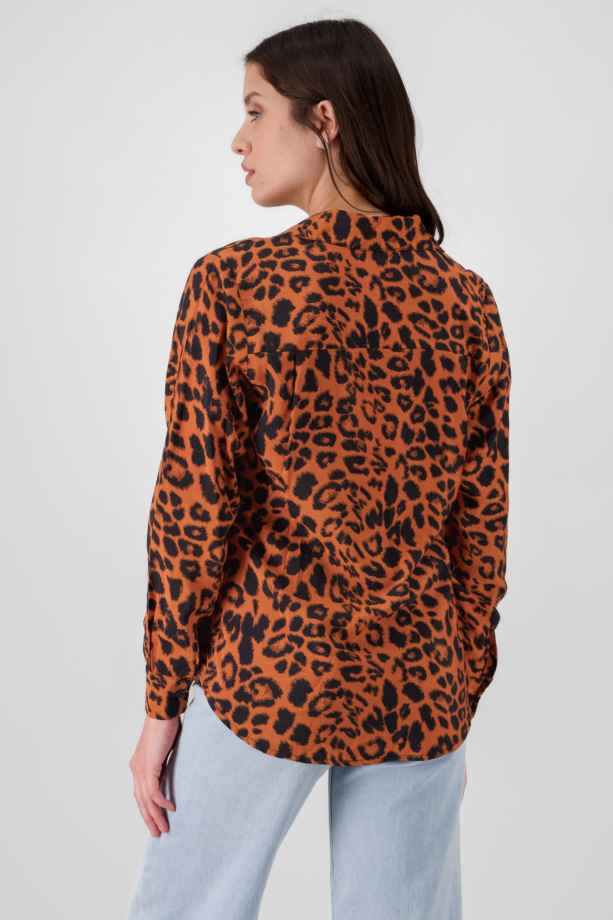 Oversized Animal Print Shirt BLACK COMBO