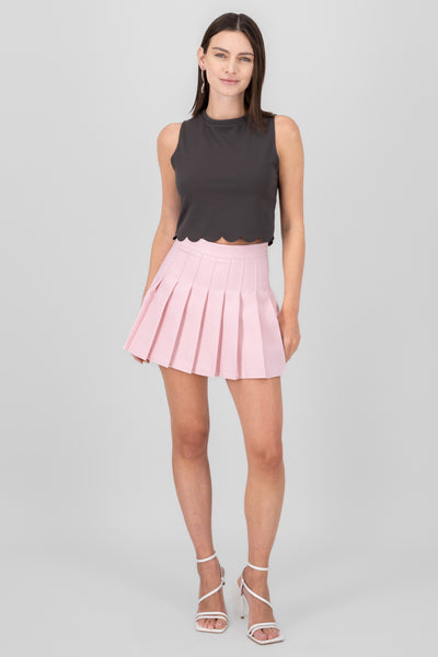 Pleated Mini Skort BLACK