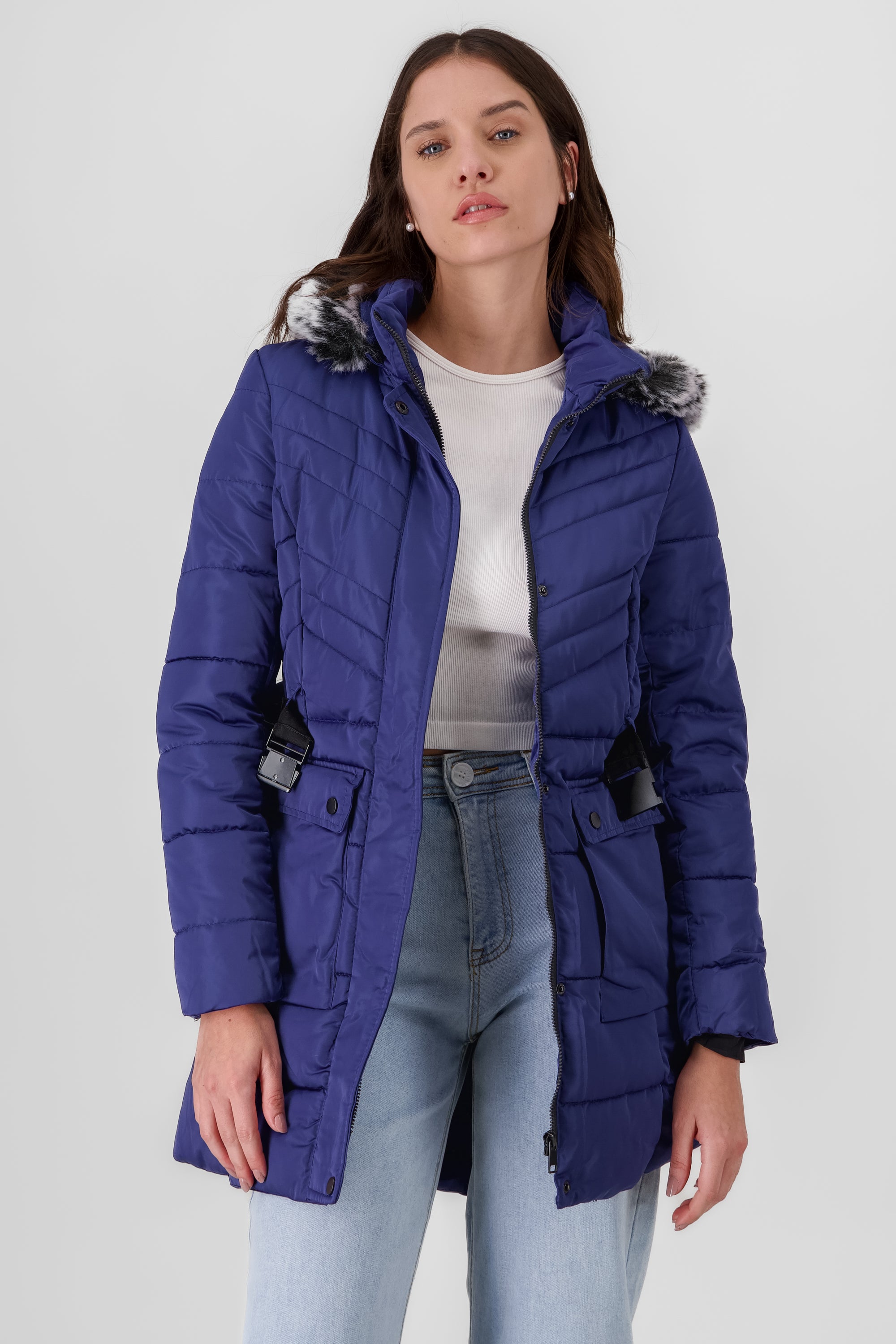 Quilted Jacket with Pocket NAVY