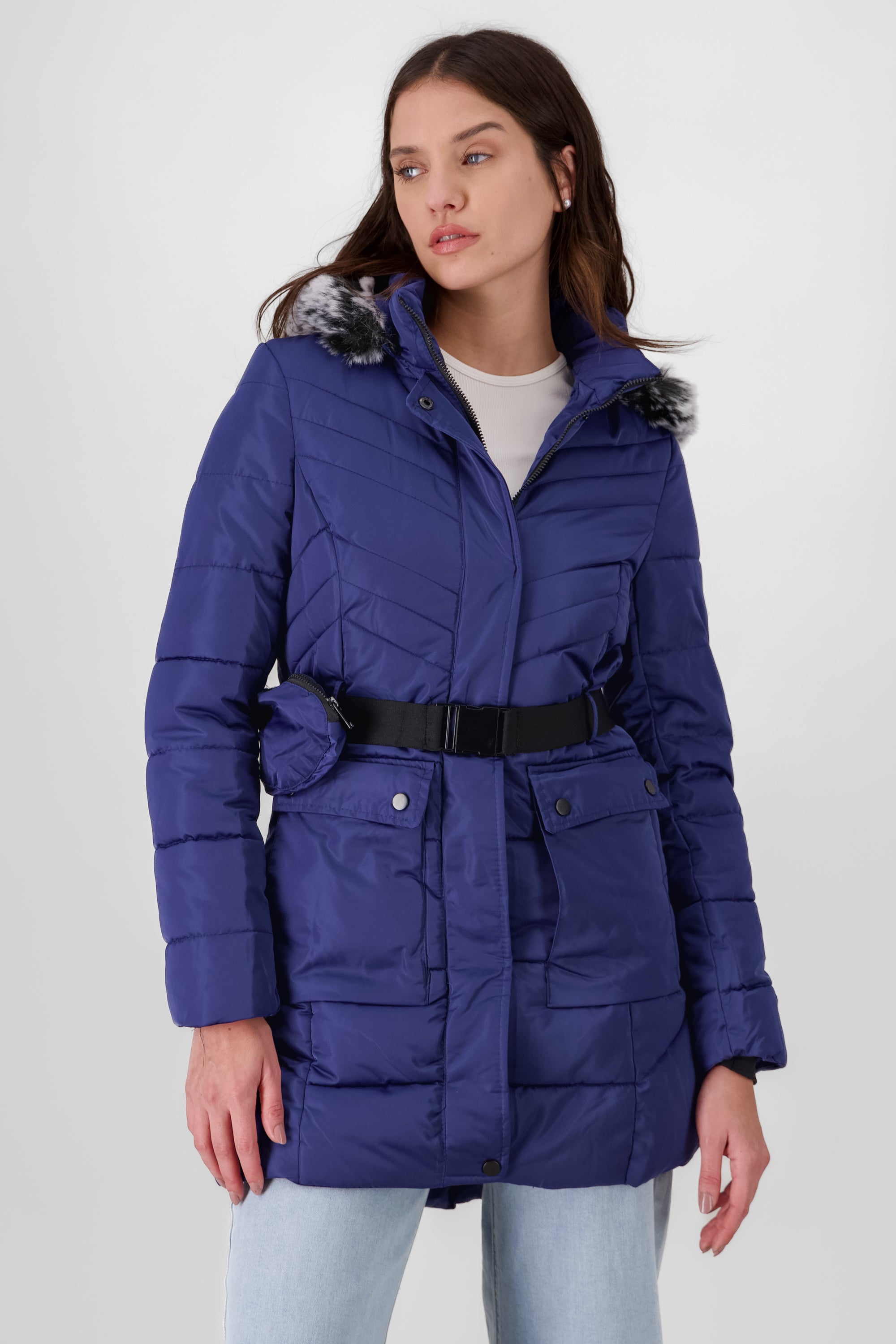 Quilted Jacket with Pocket NAVY