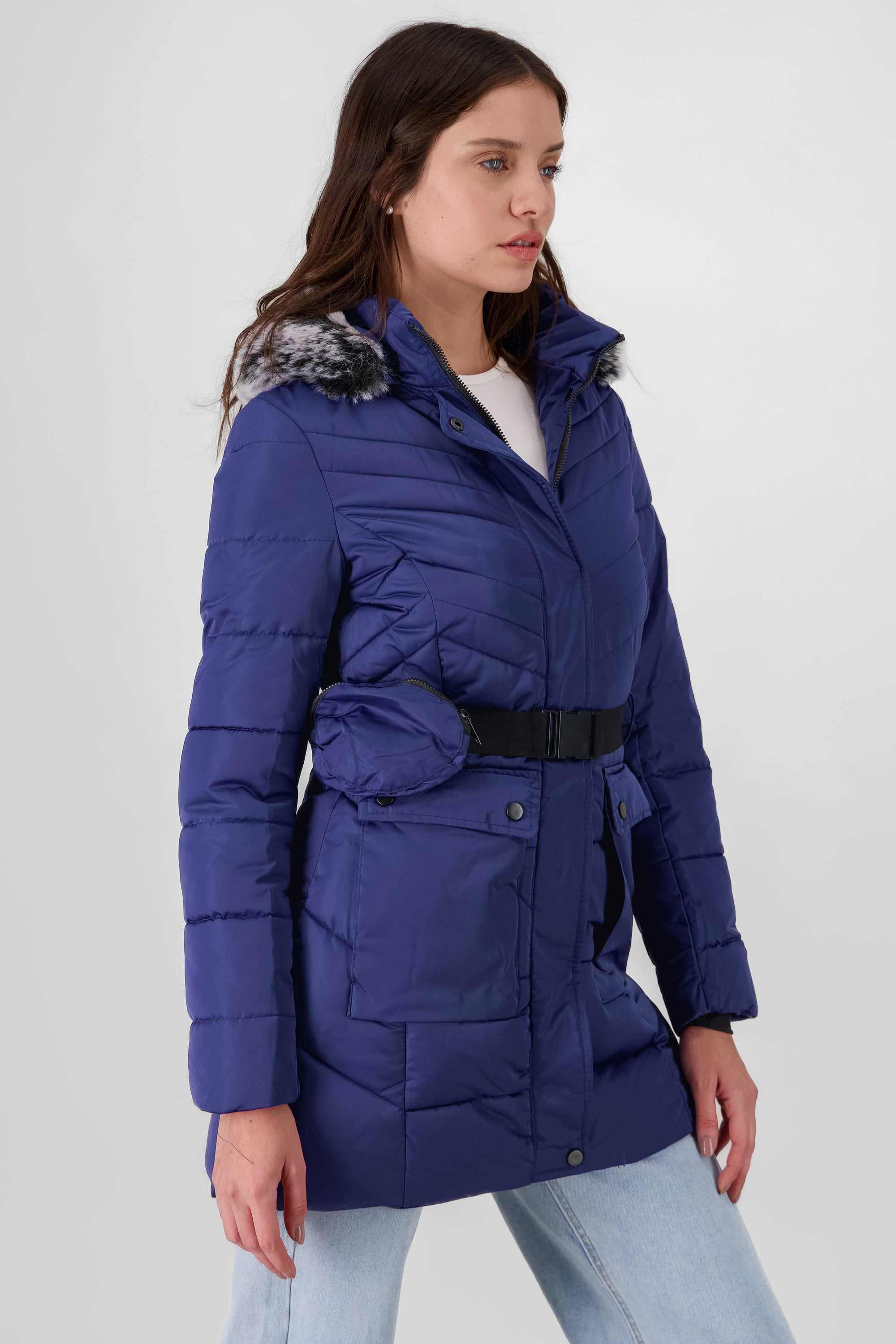 Quilted Jacket with Pocket NAVY