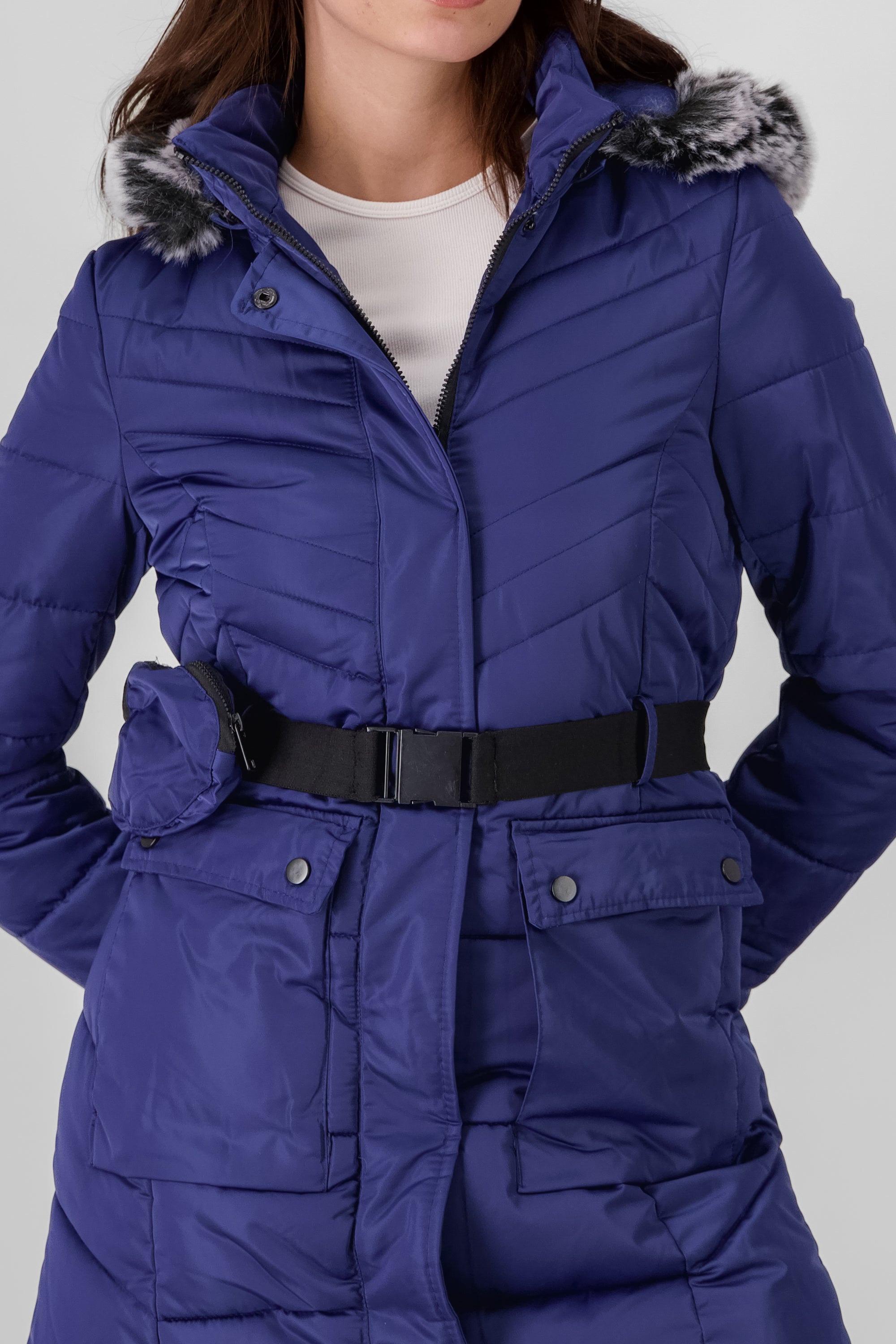 Quilted Jacket with Pocket NAVY