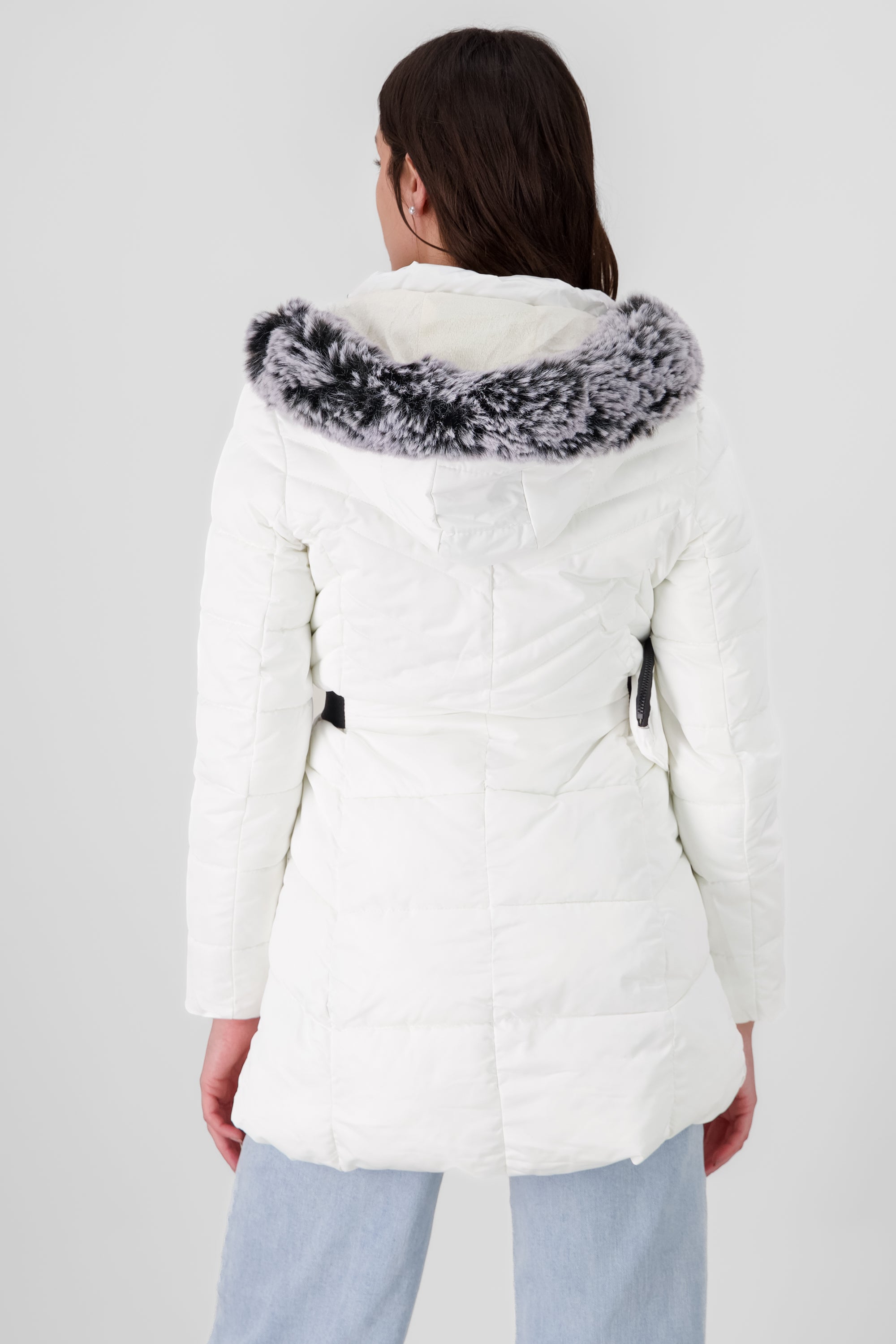 Quilted Jacket with Pocket WHITE