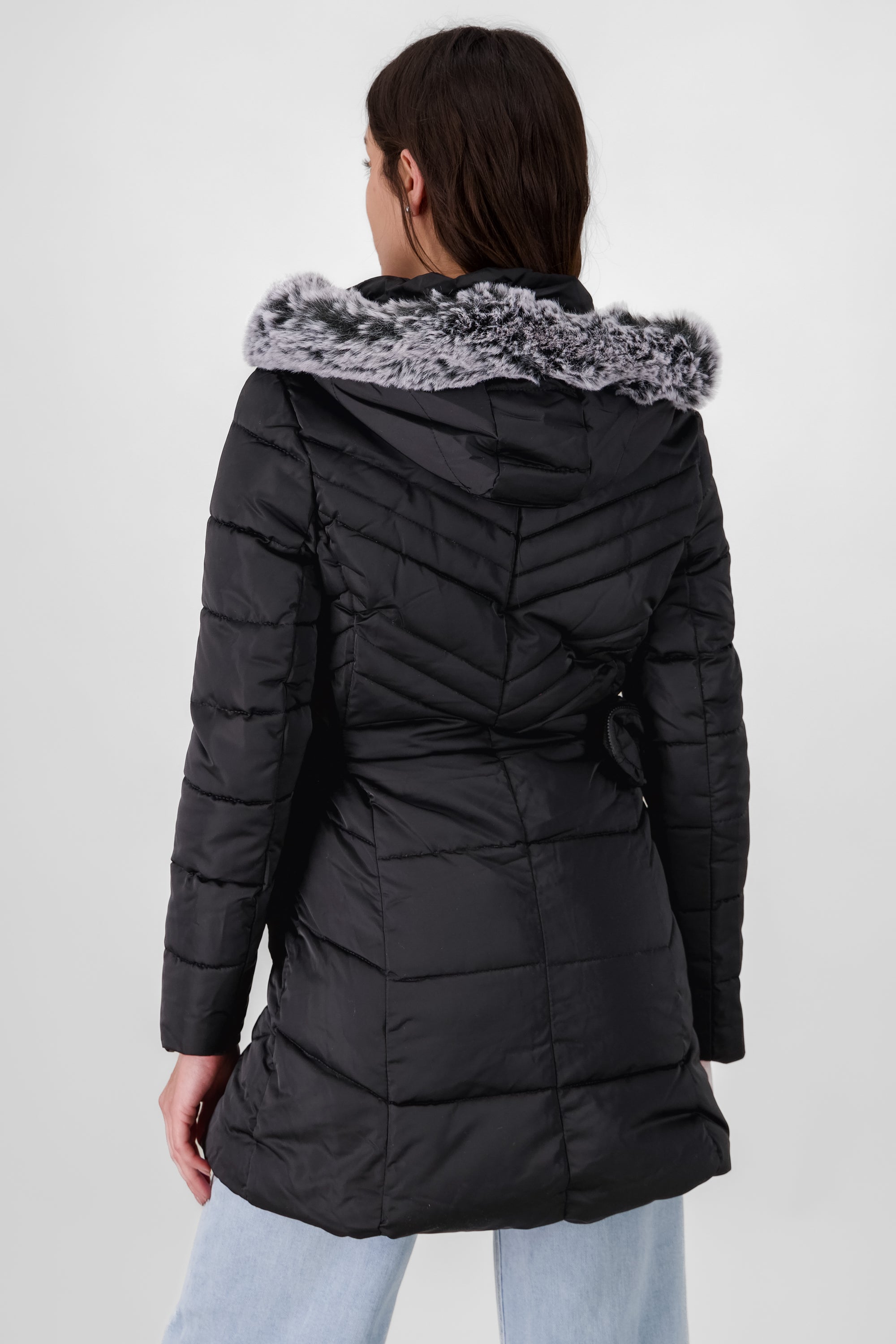 Quilted Jacket with Pocket BLACK