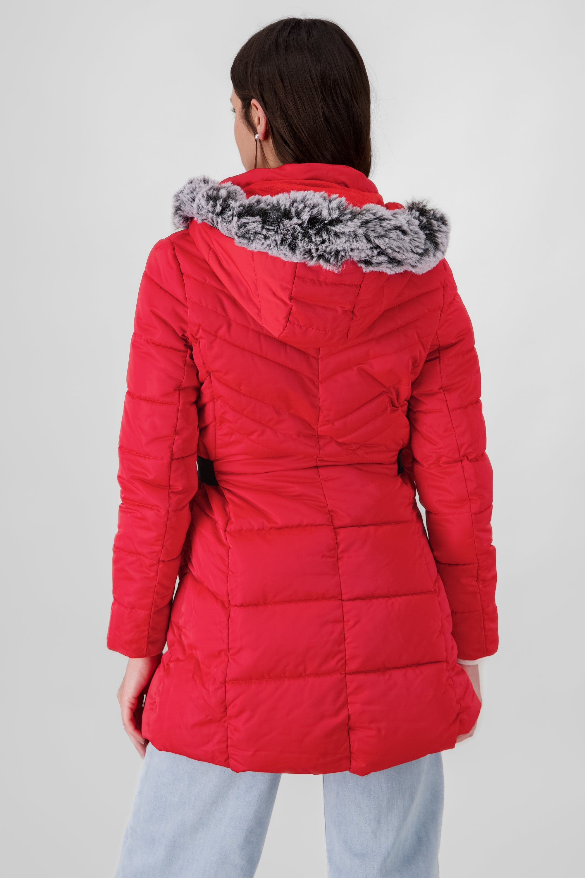 Quilted Jacket with Pocket RED