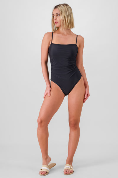 One Piece Ruched Swimsuit SKY BLUE