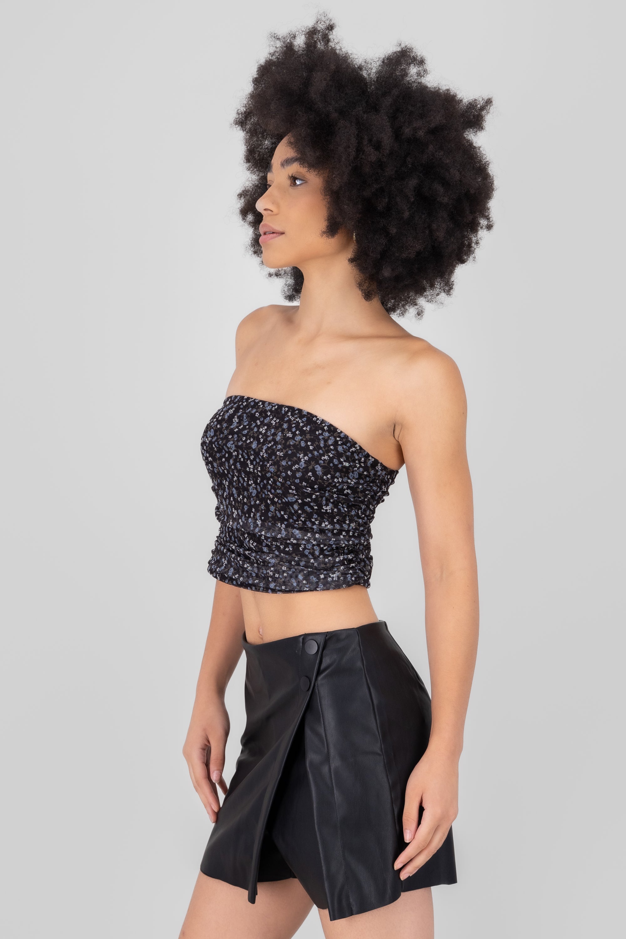 Drapped Tube Top BLACK COMBO