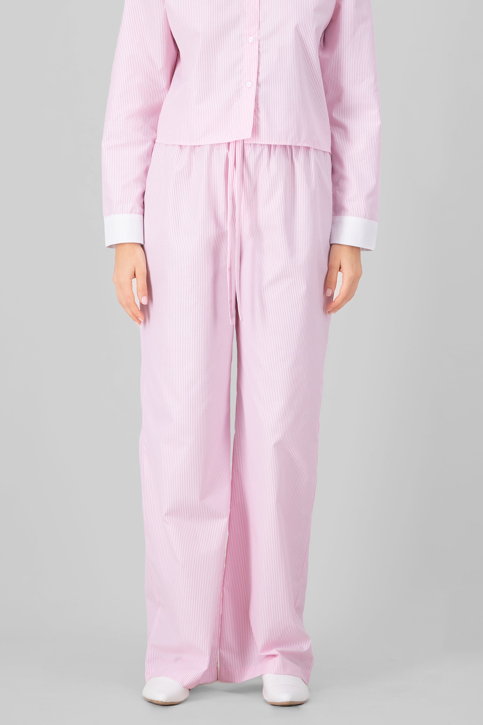 Flowy Stripped Pants PINK COMBO