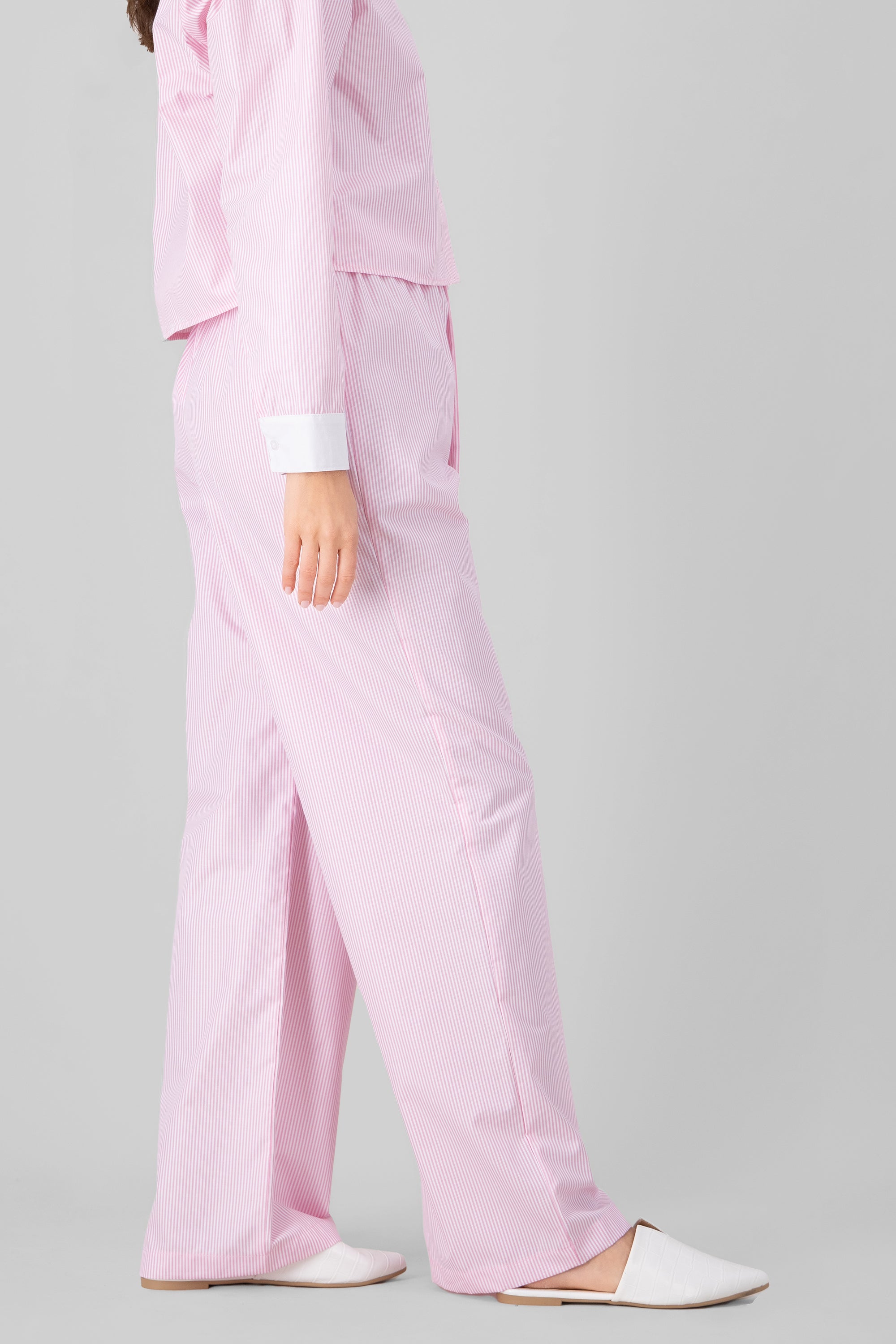 Flowy Stripped Pants PINK COMBO