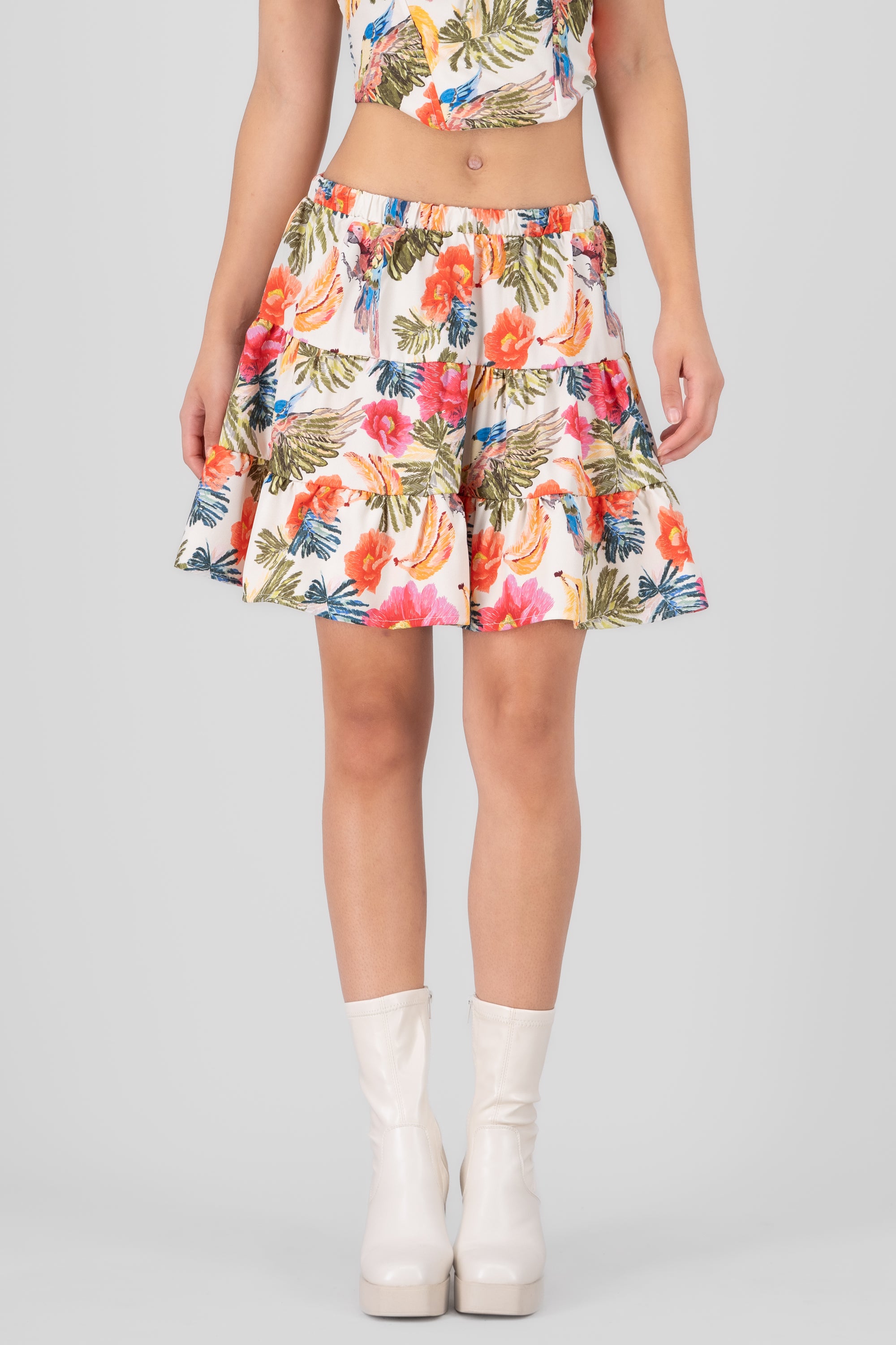 Floral Print Skirt MULTICOLOR