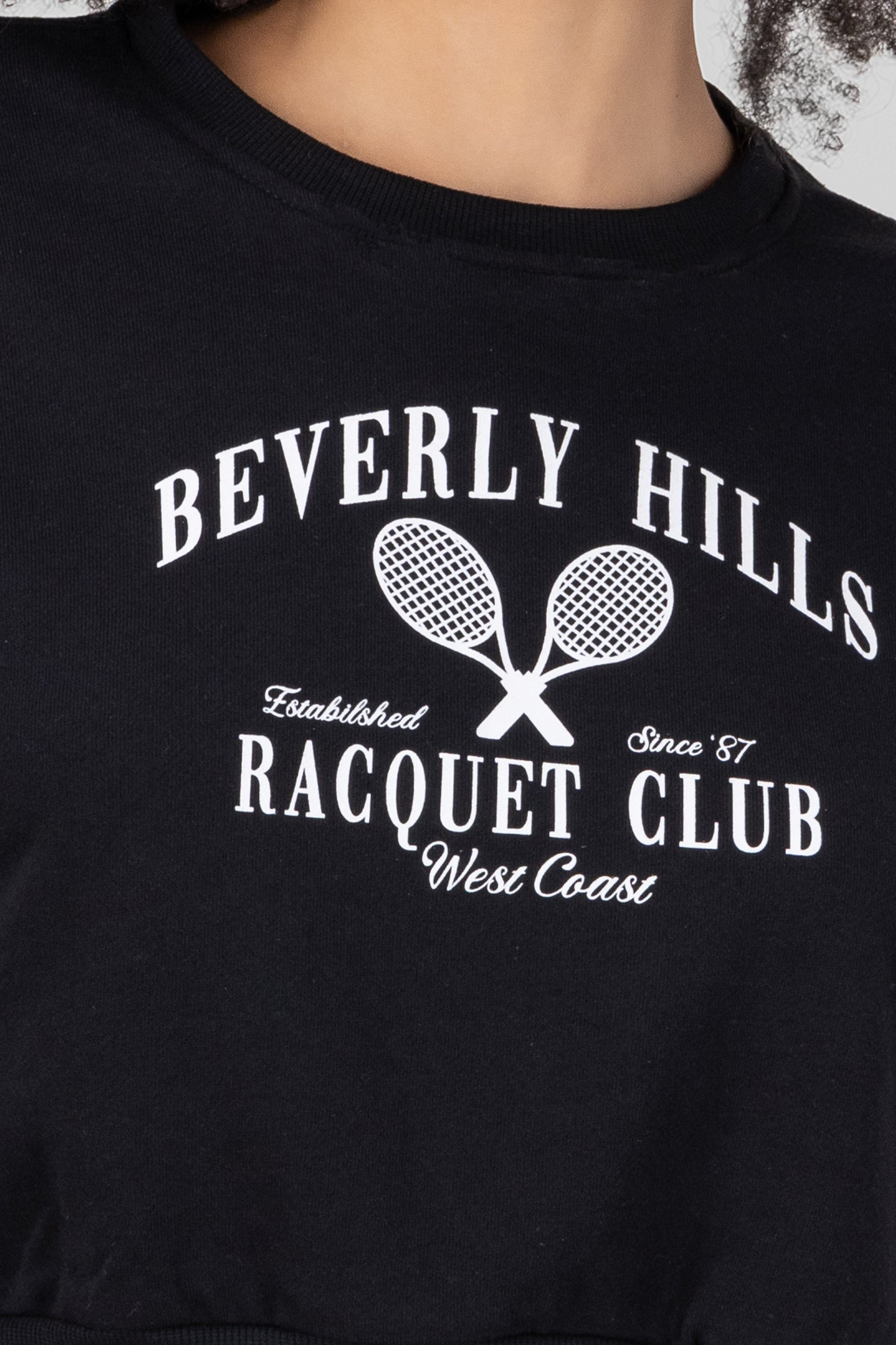 Beverly Hills Printed Sweatshirt BLACK