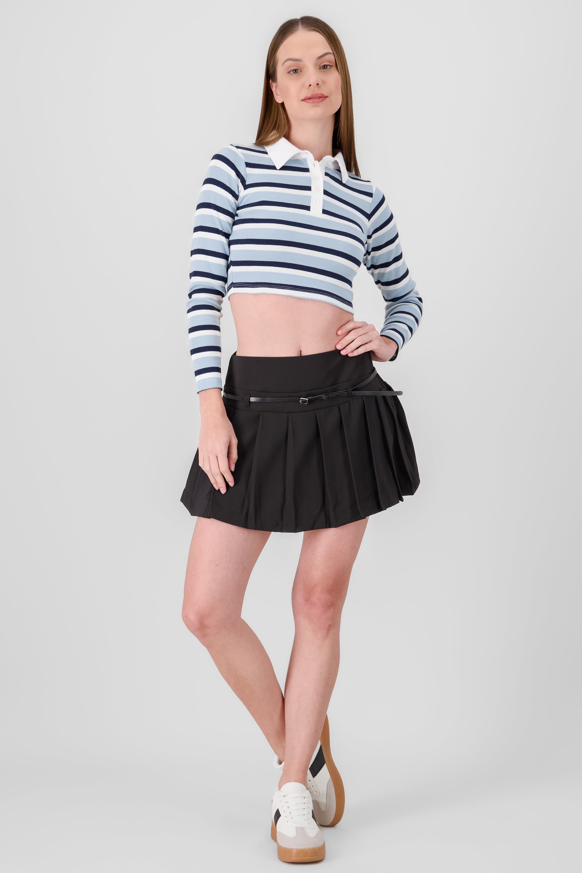 Pleated Mini Skort BLACK