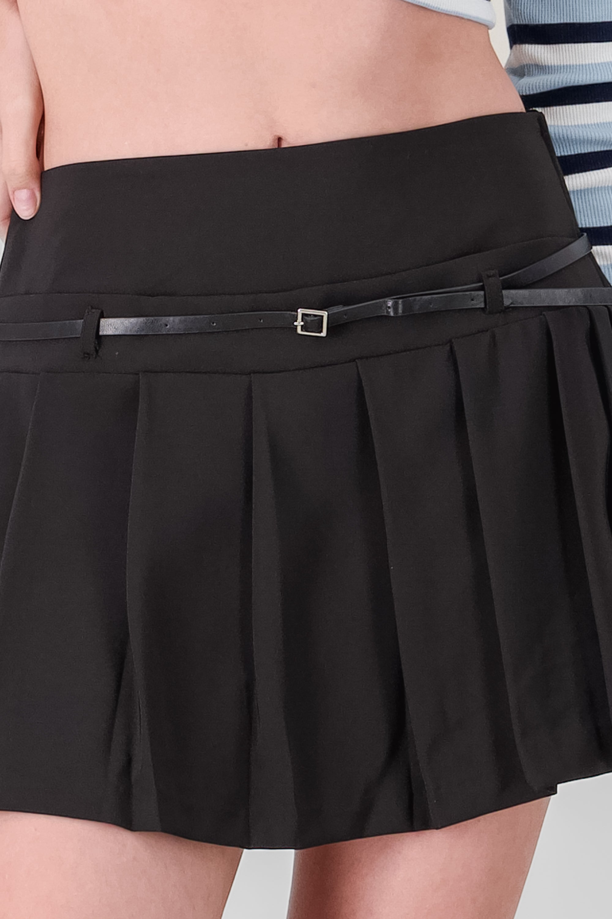 Pleated Mini Skort BLACK