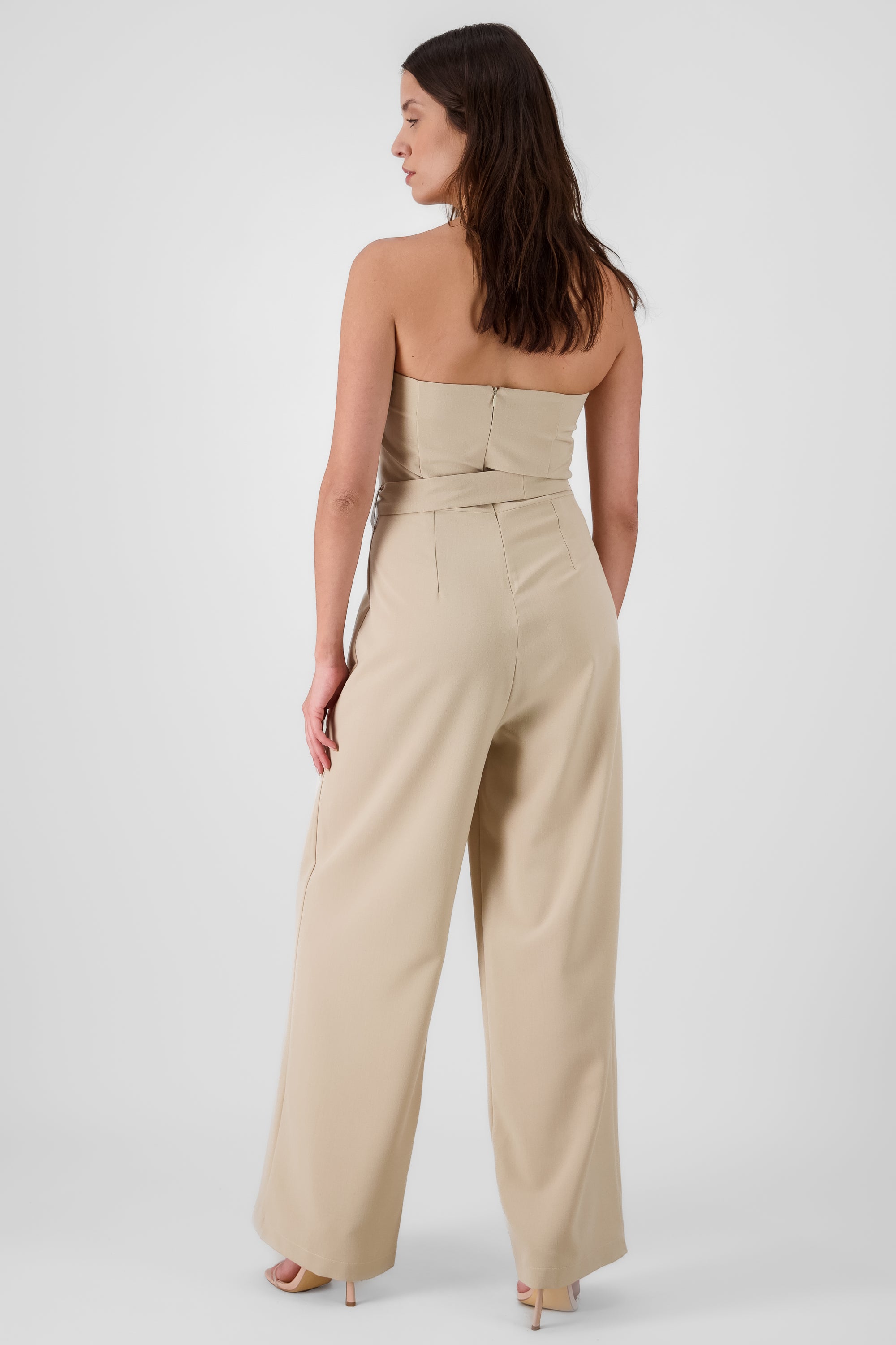 Tailored Strapless Jumpsuit SAND