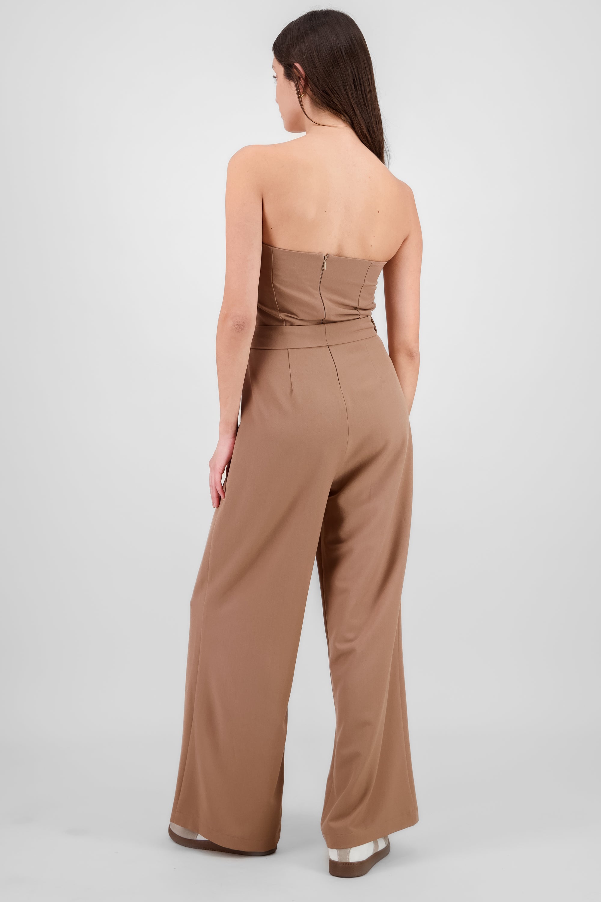 Tailored Strapless Jumpsuit BROWN