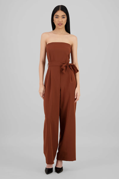 Tailored Strapless Jumpsuit LIGHT GRAY