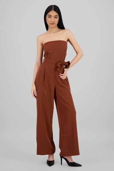 Tailored Strapless Jumpsuit LIGHT GRAY