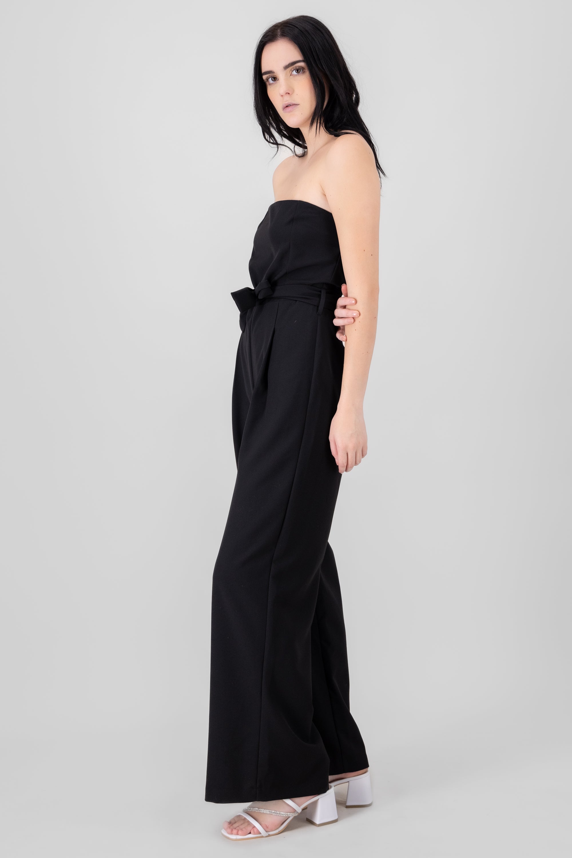 Tailored Strapless Jumpsuit BLACK