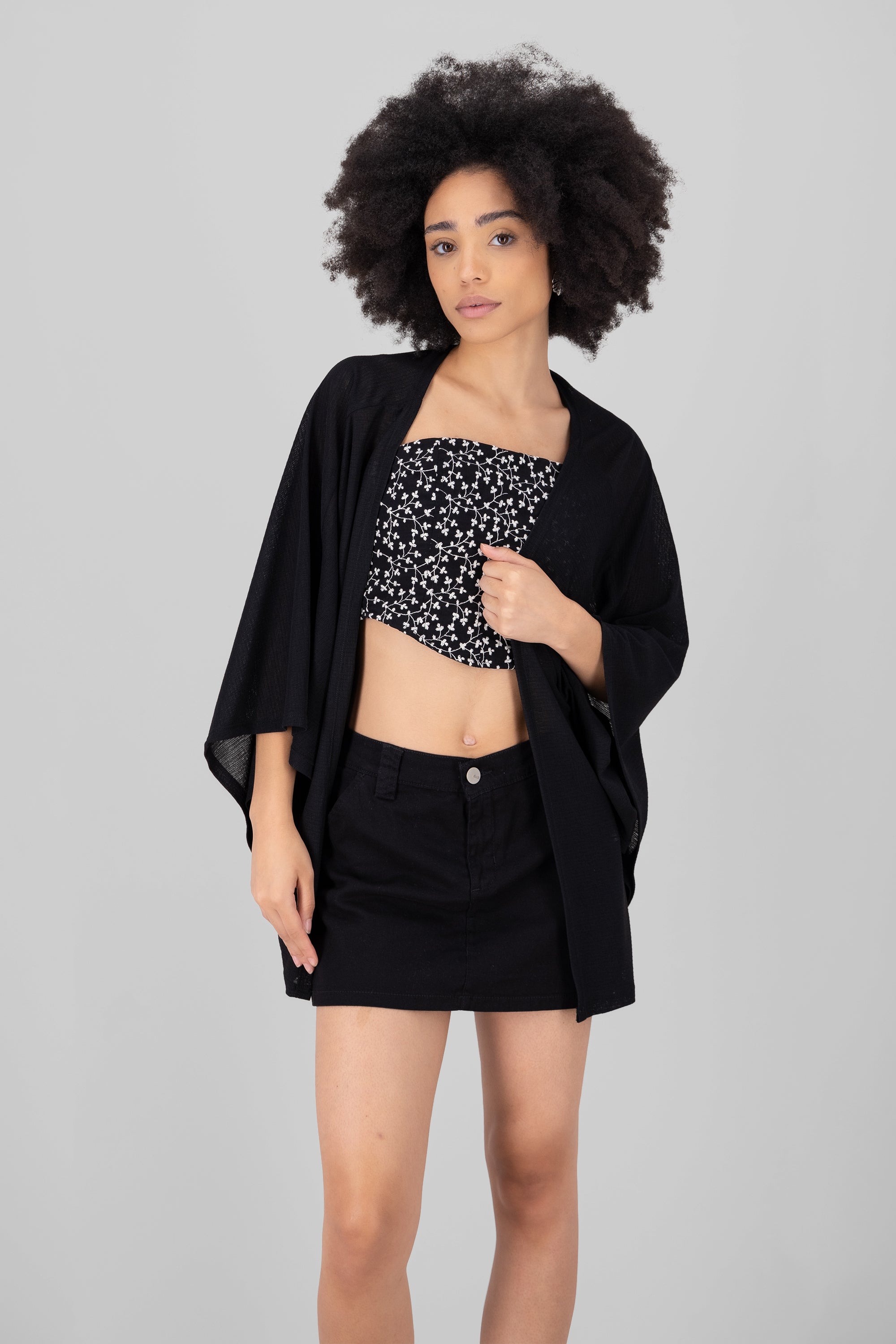 Long Sleeve Cardigan BLACK