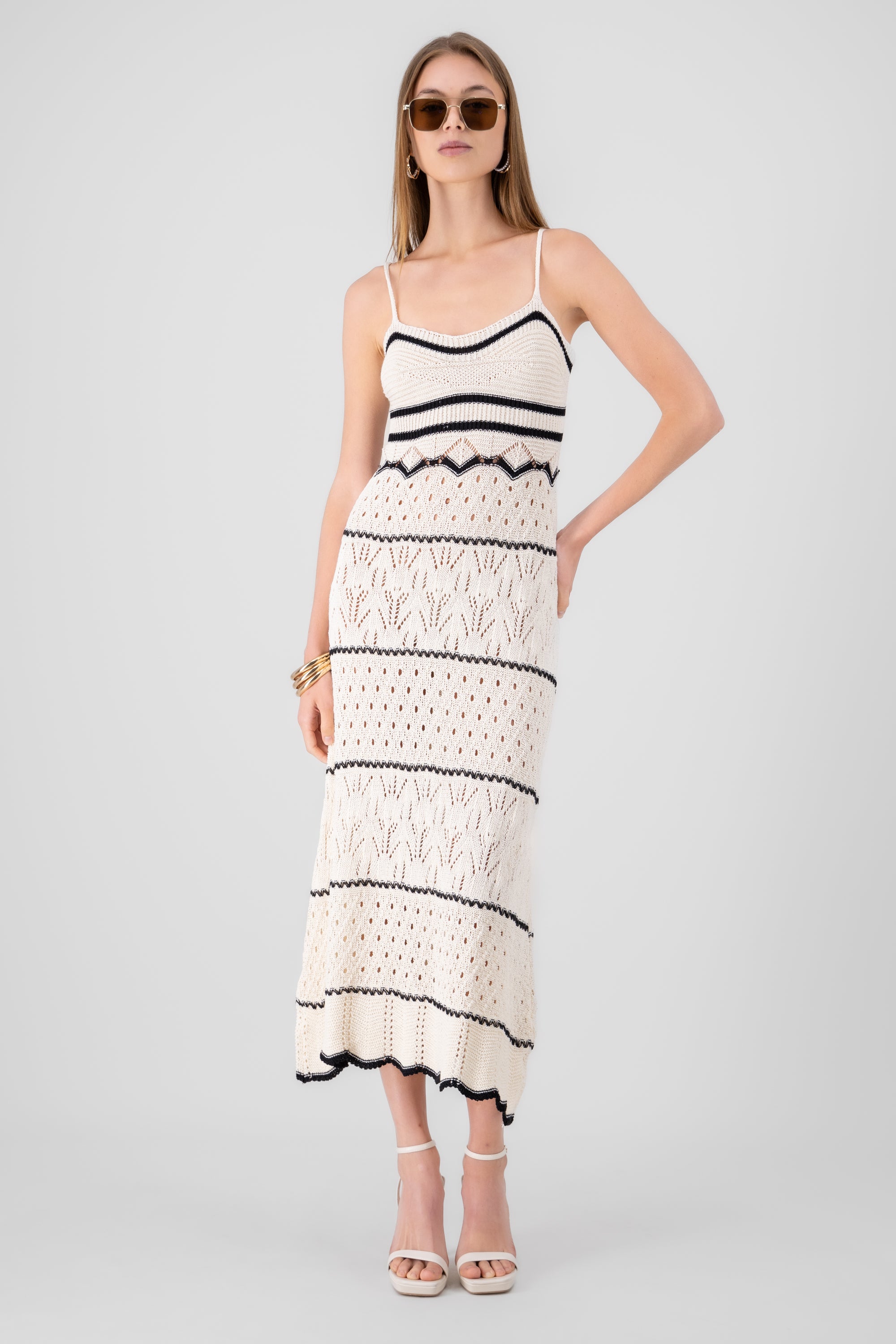 Knit Maxi Dress BONE COMBO