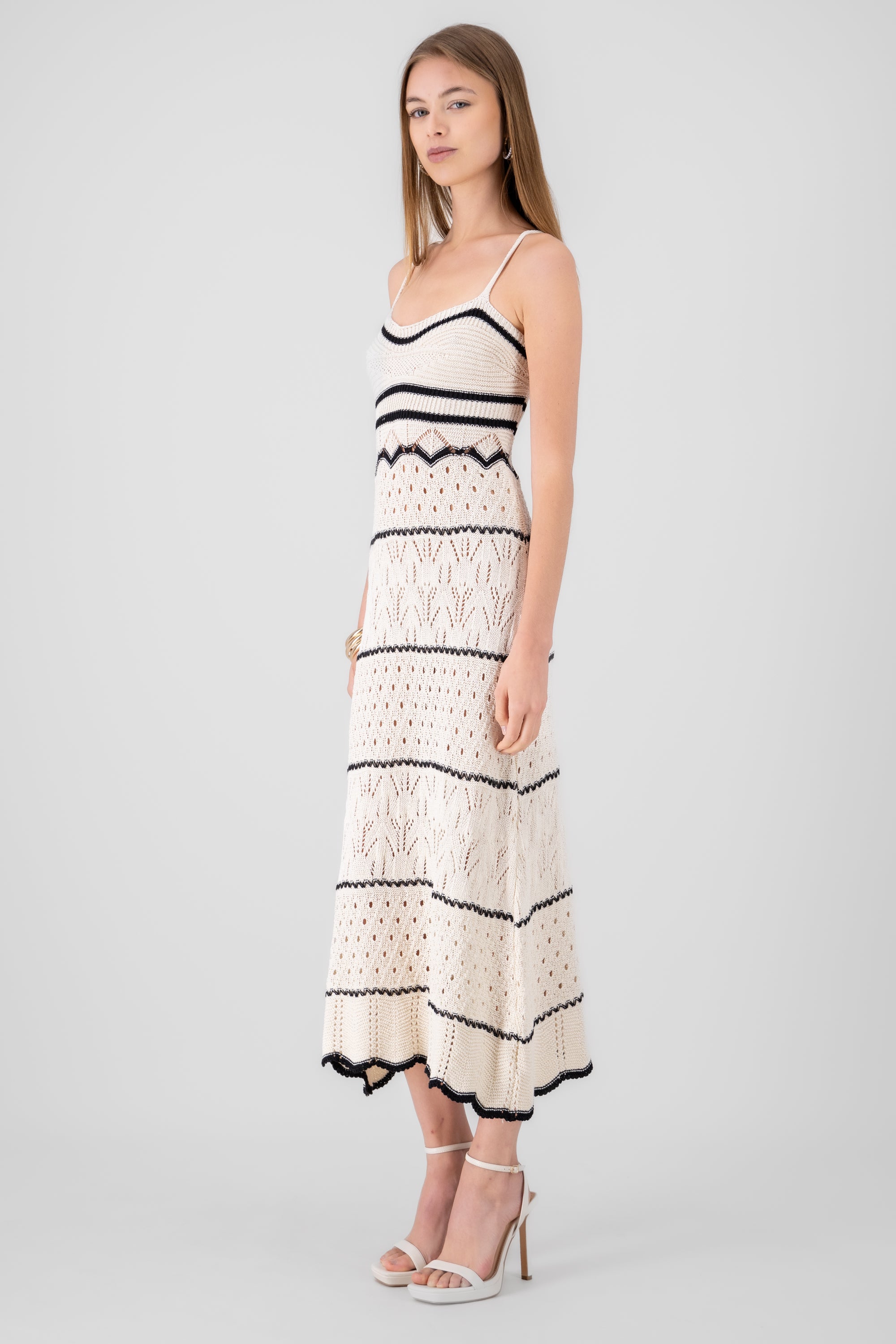 Knit Maxi Dress BONE COMBO