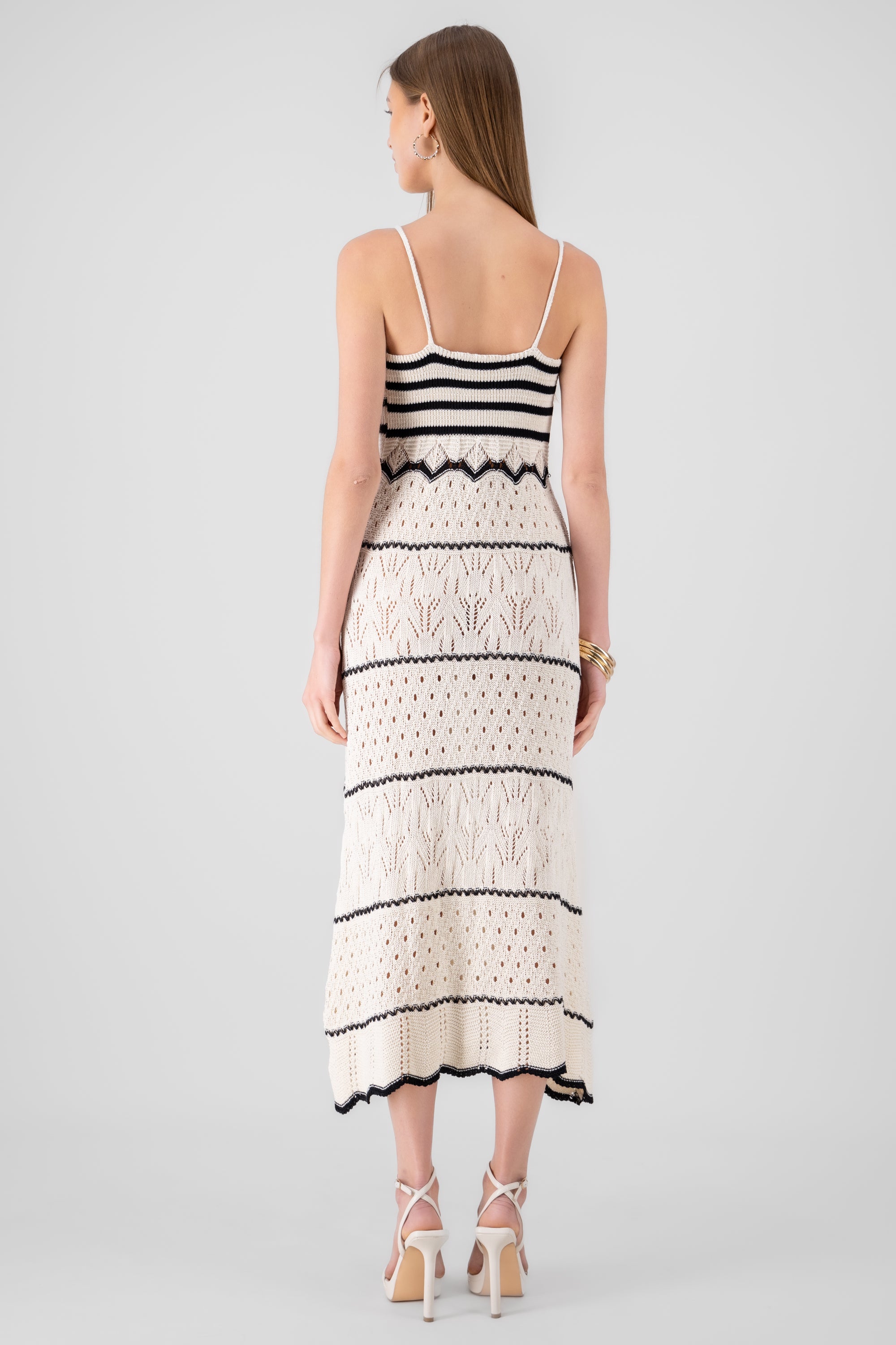 Knit Maxi Dress BONE COMBO