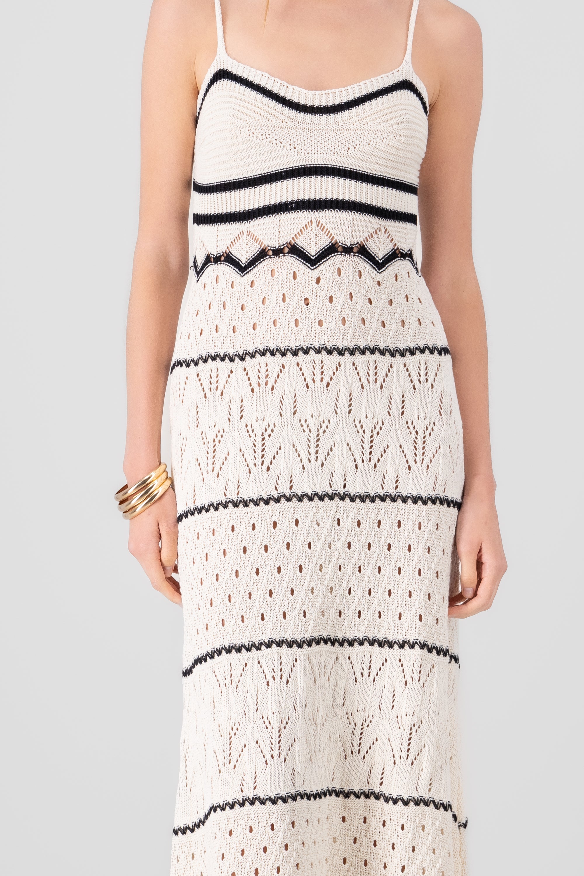 Knit Maxi Dress BONE COMBO