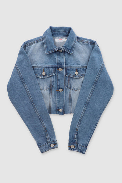 Crop Denim Jacket STONE