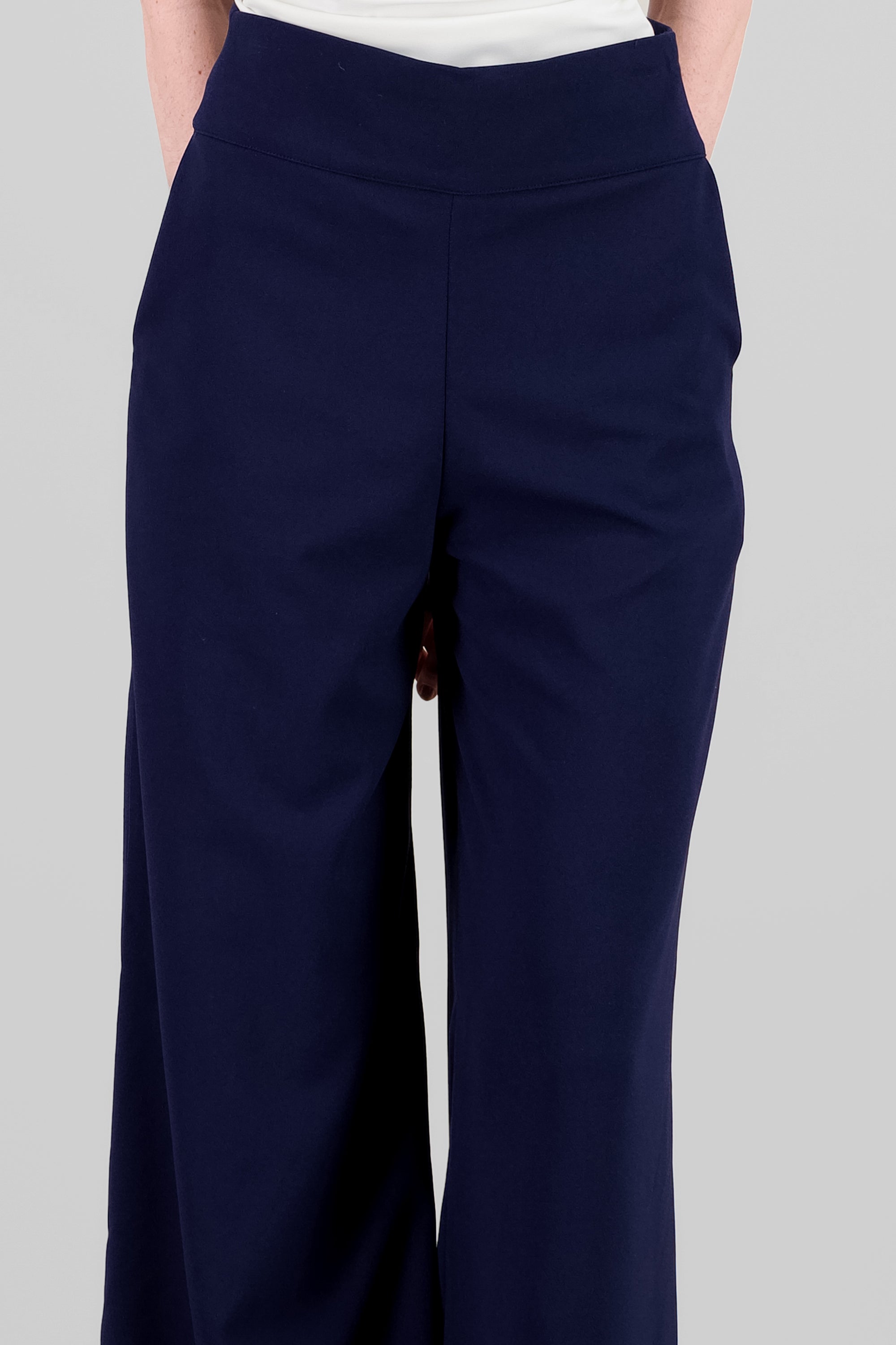 Solid Wide Leg Pants NAVY