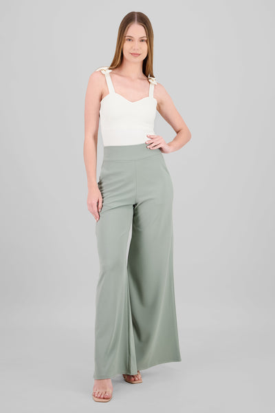 Solid Wide Leg Pants SAGE