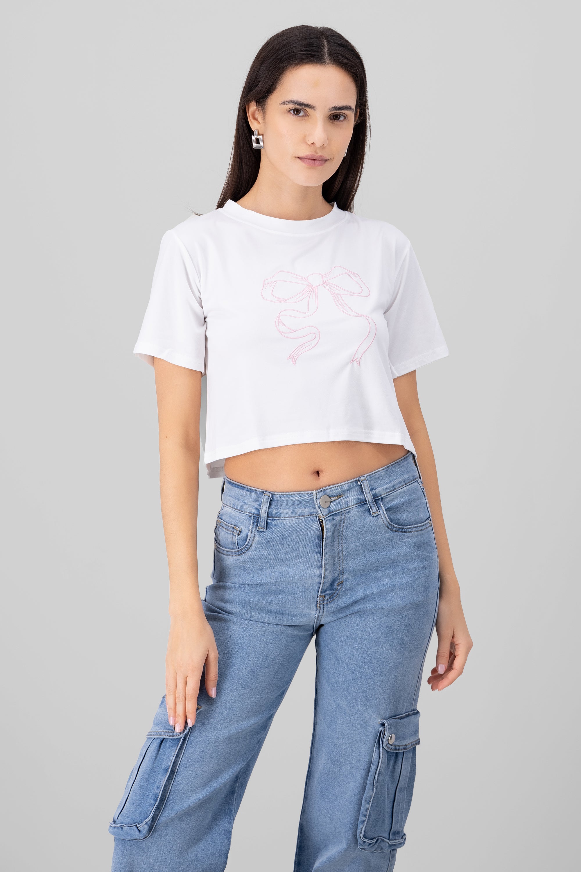 Bow Graphic Tee WHITE