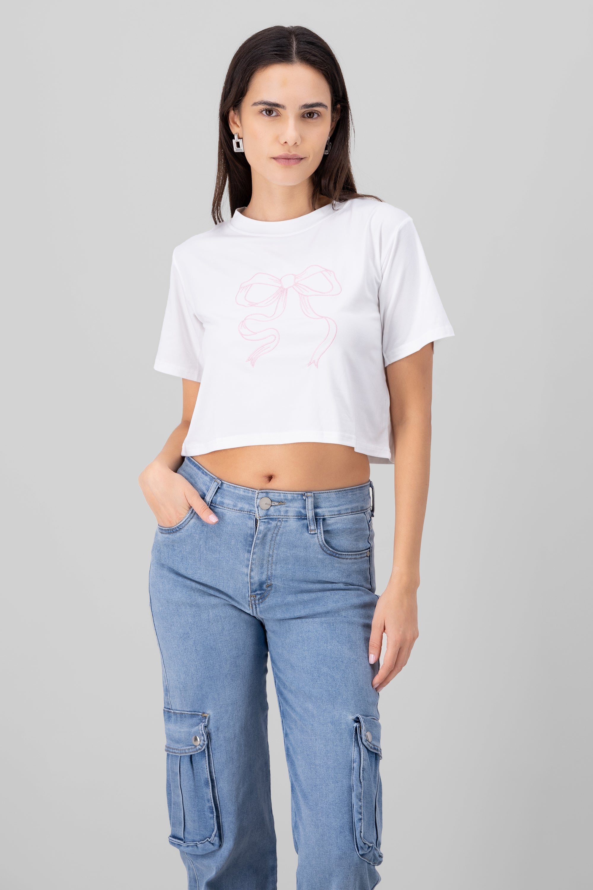 Bow Graphic Tee WHITE