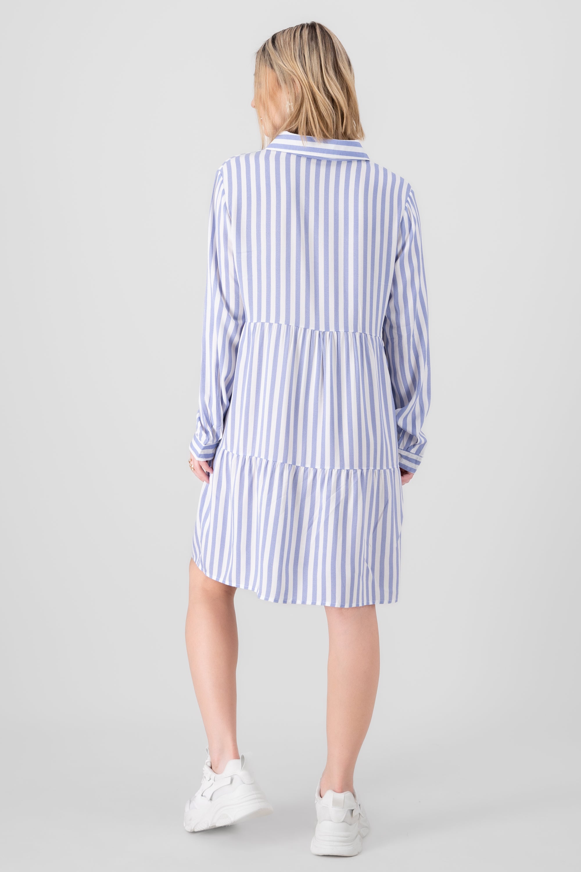 Striped Shirt Dress BLUE COMBO