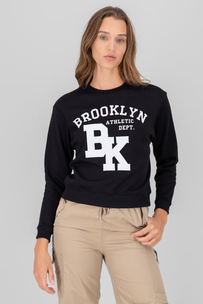 Brooklyn Printed Hoodie BLACK