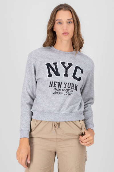 NYC Print Hoodie HEATHER GRAY