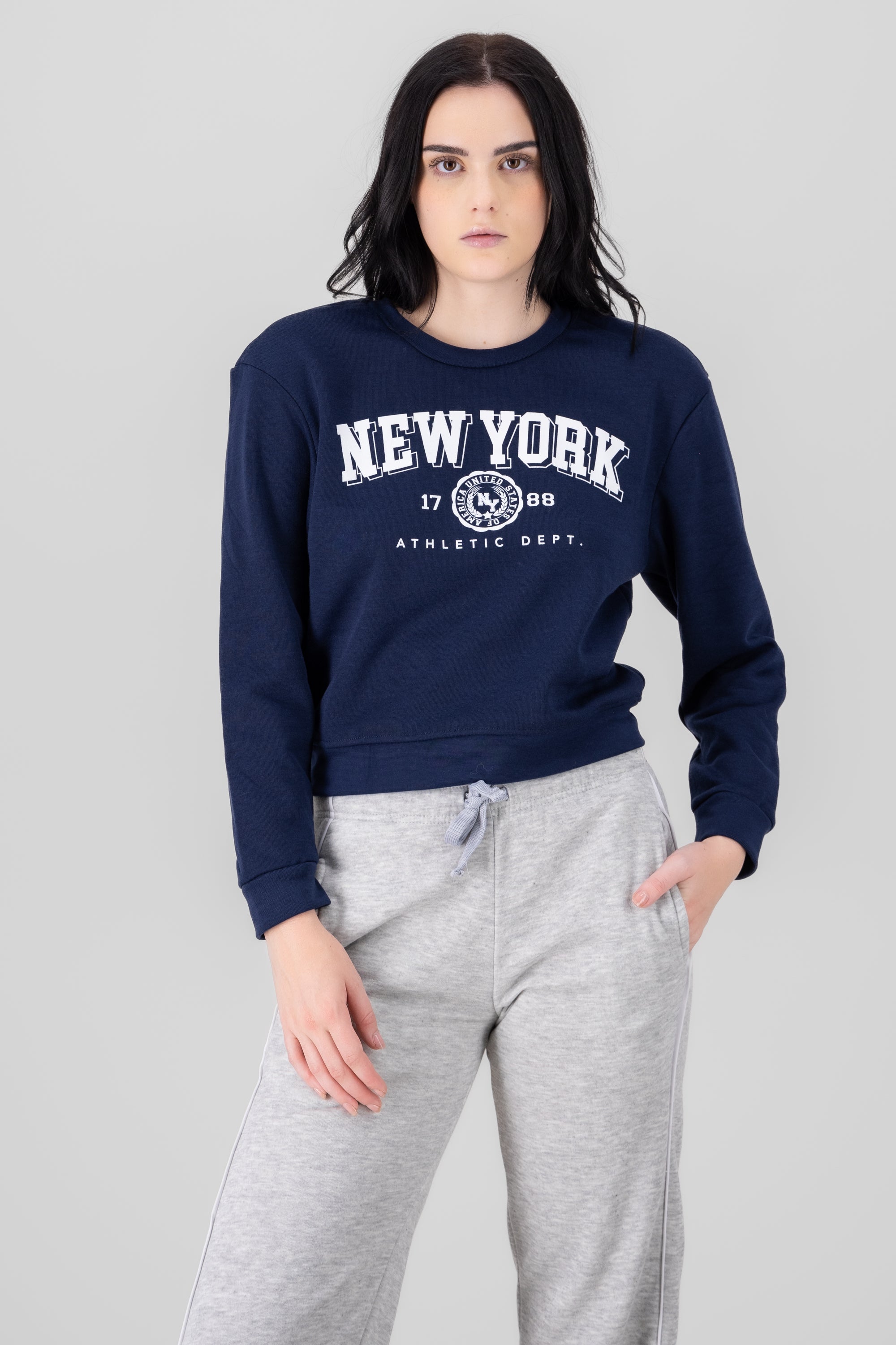 New York Printed Sweatshirt NAVY