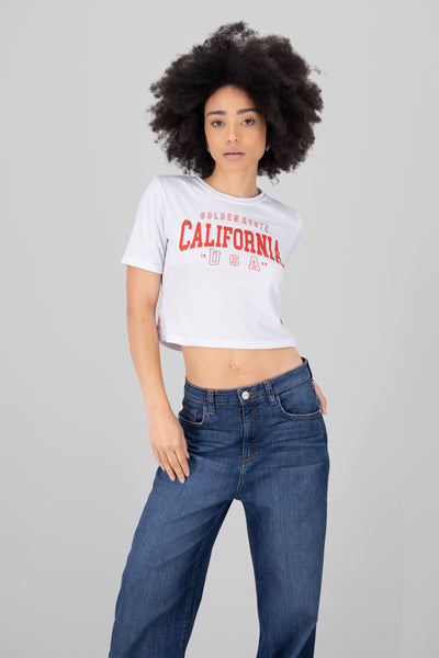 California Crop Top WHITE