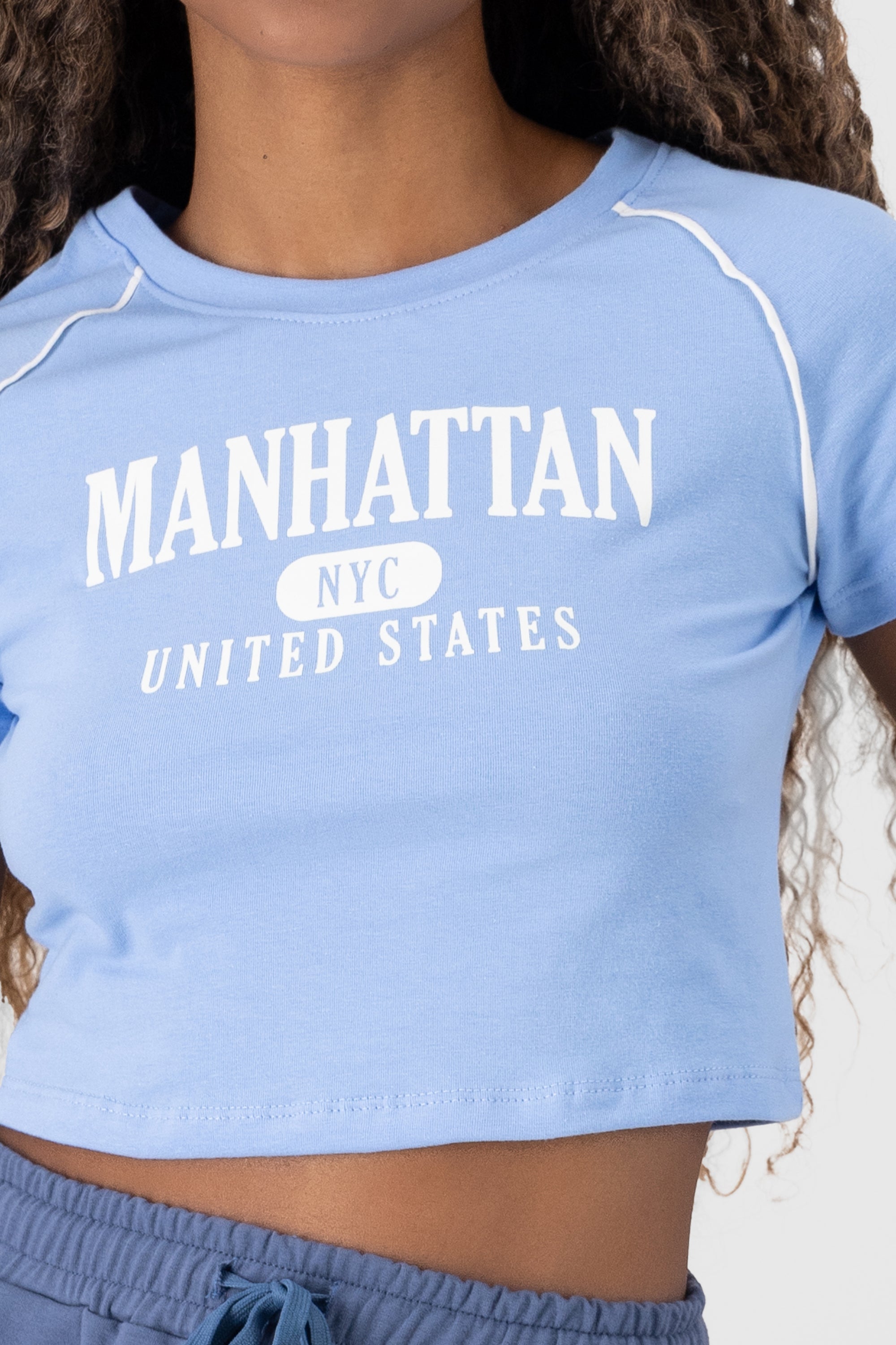 NYC Printed T Shirt SKY BLUE