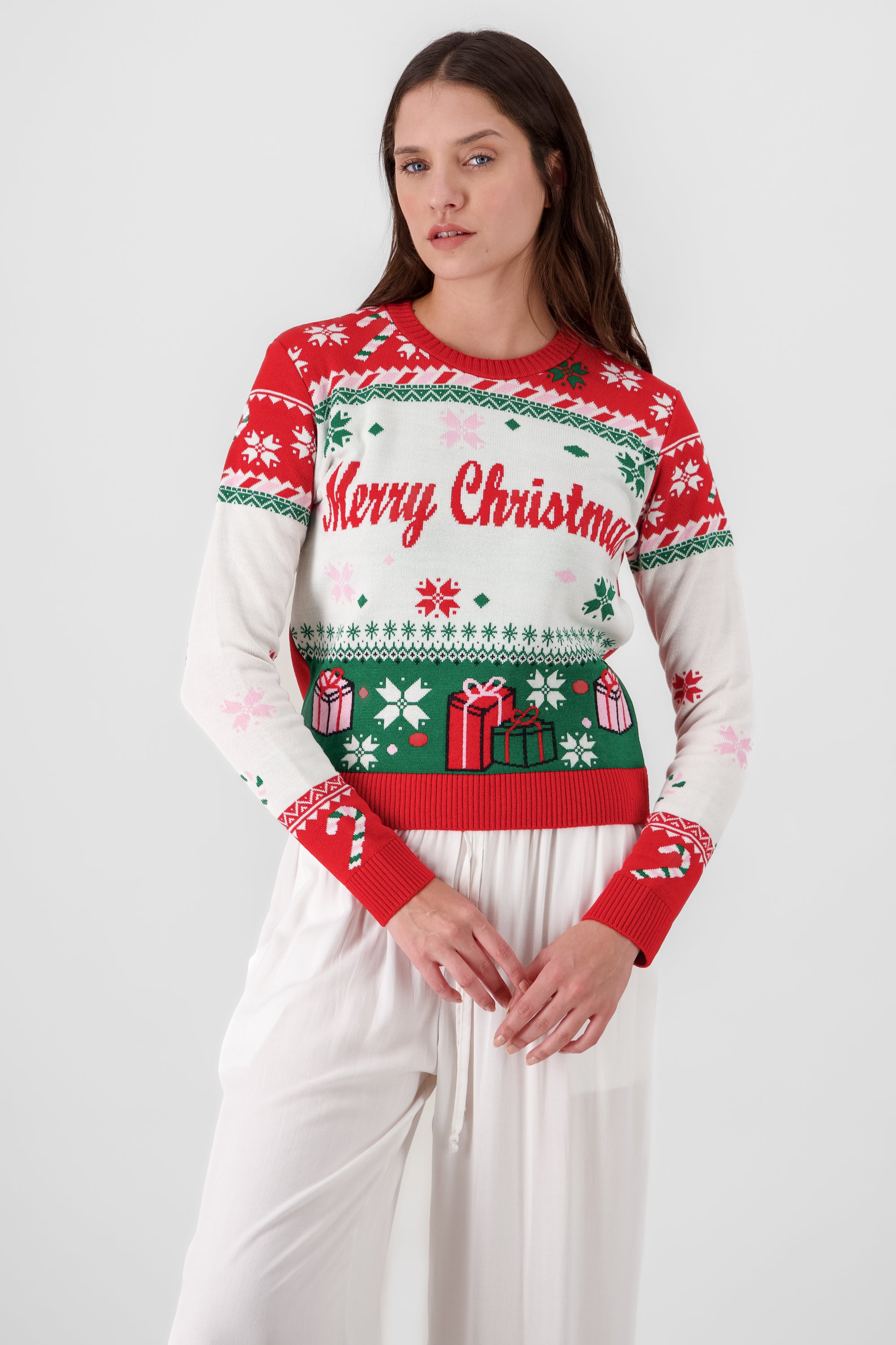 Christmas Sweater WHITE COMBO