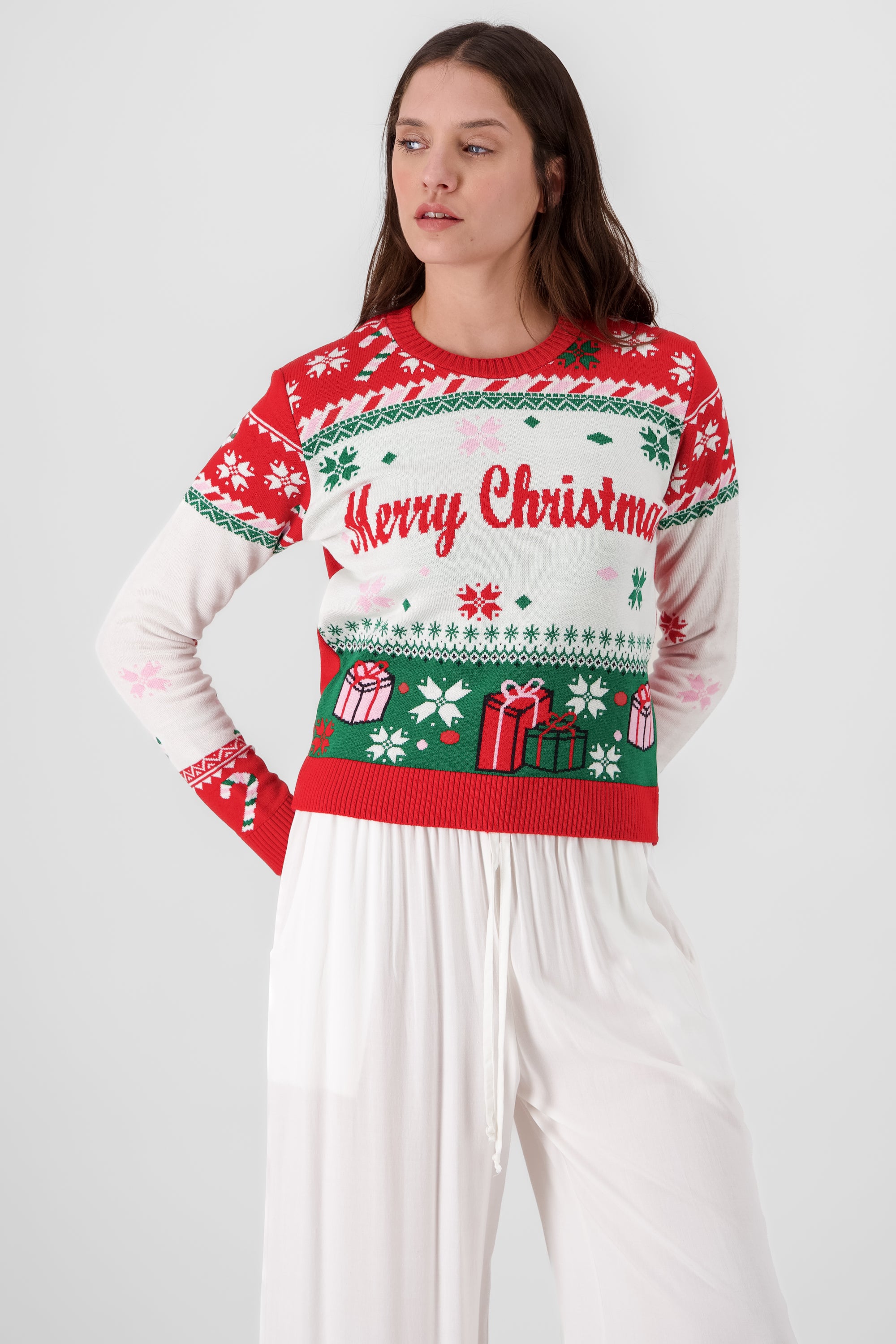 Christmas Sweater WHITE COMBO