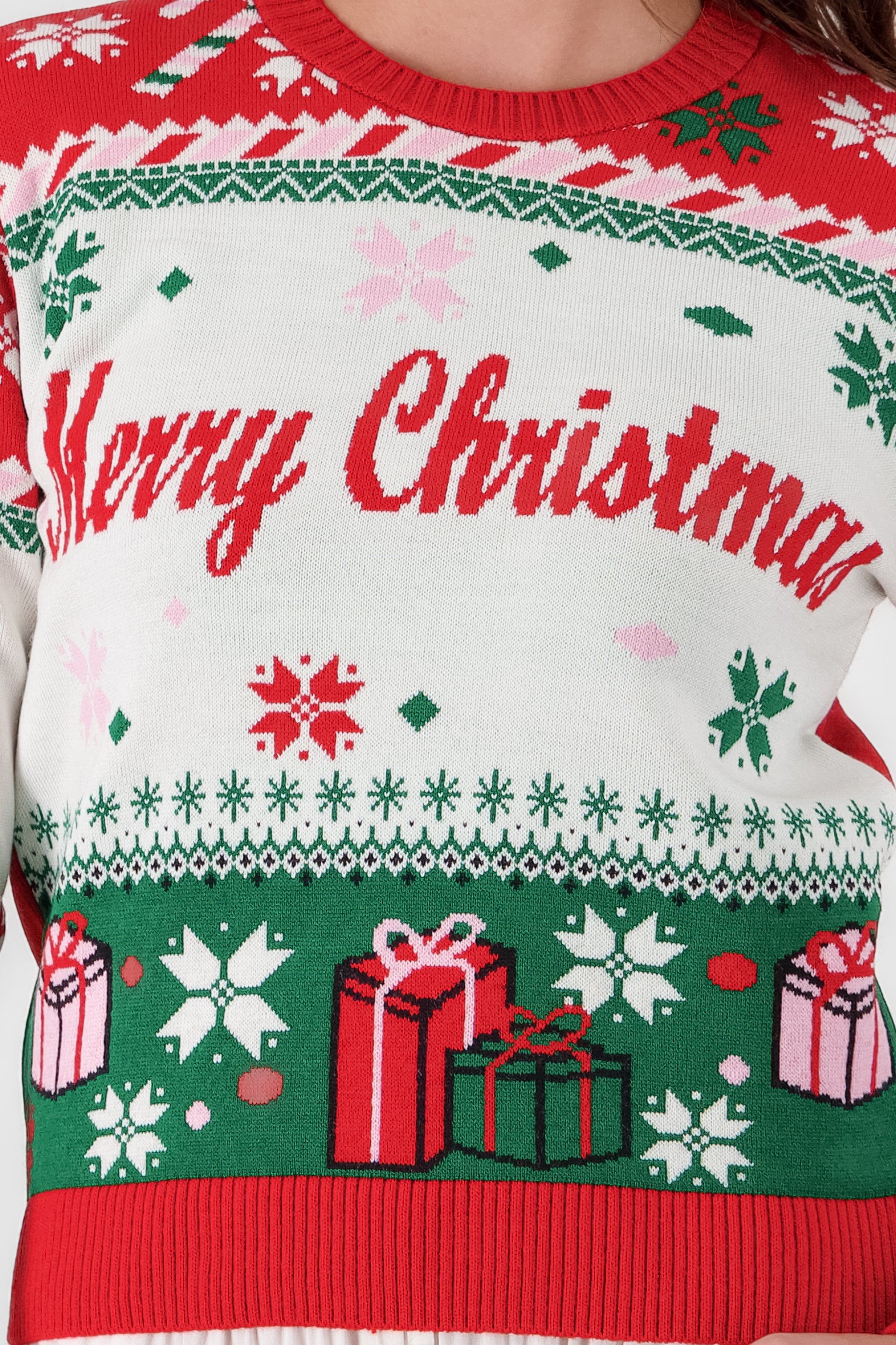 Christmas Sweater WHITE COMBO