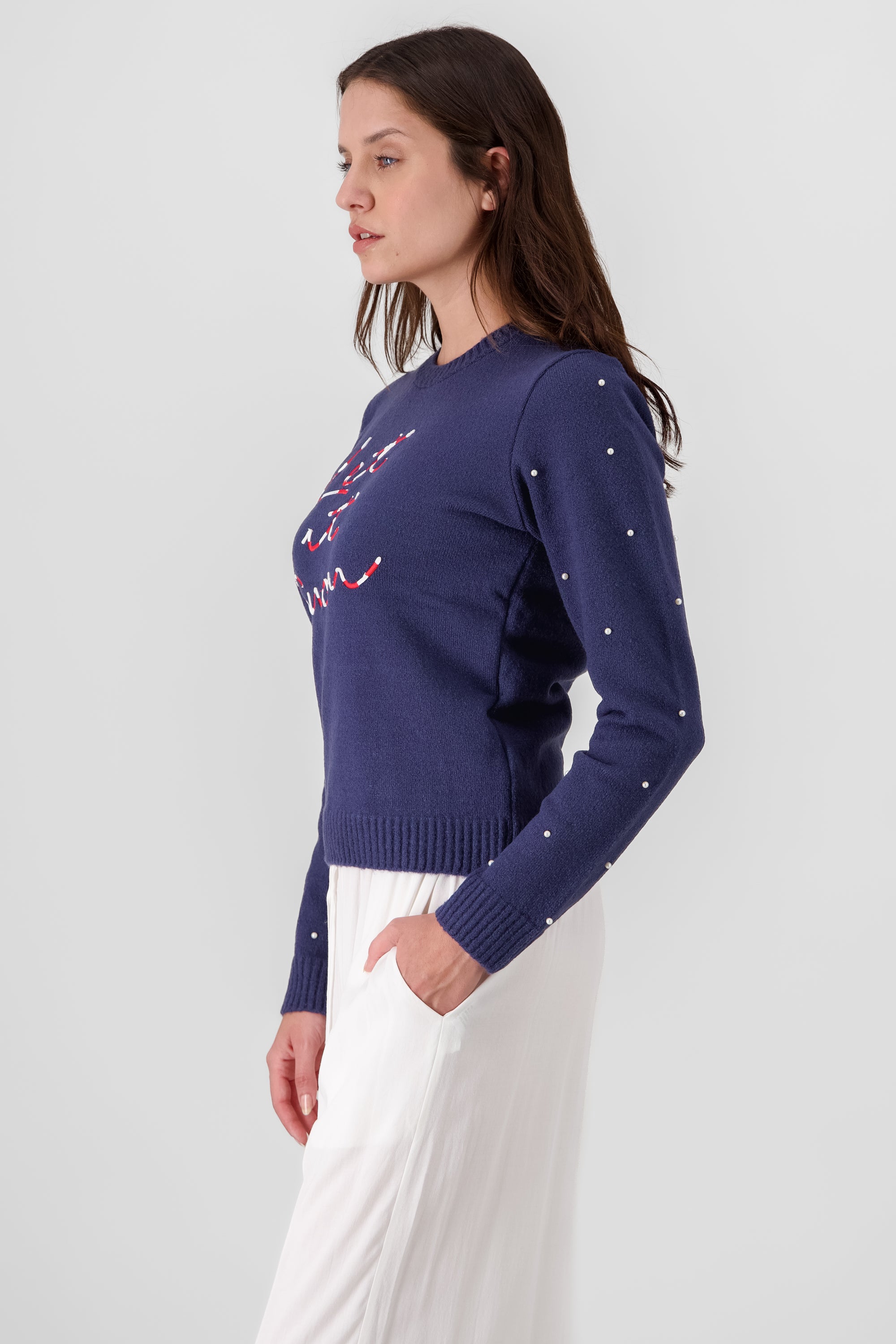 Let It Snow Christmas Sweater NAVY