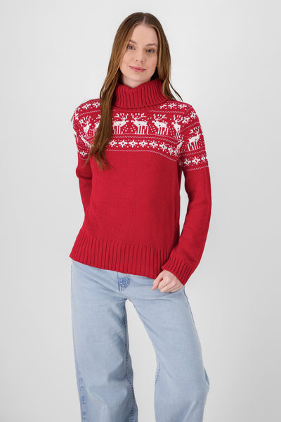 Reindeer Sweater RED COMBO