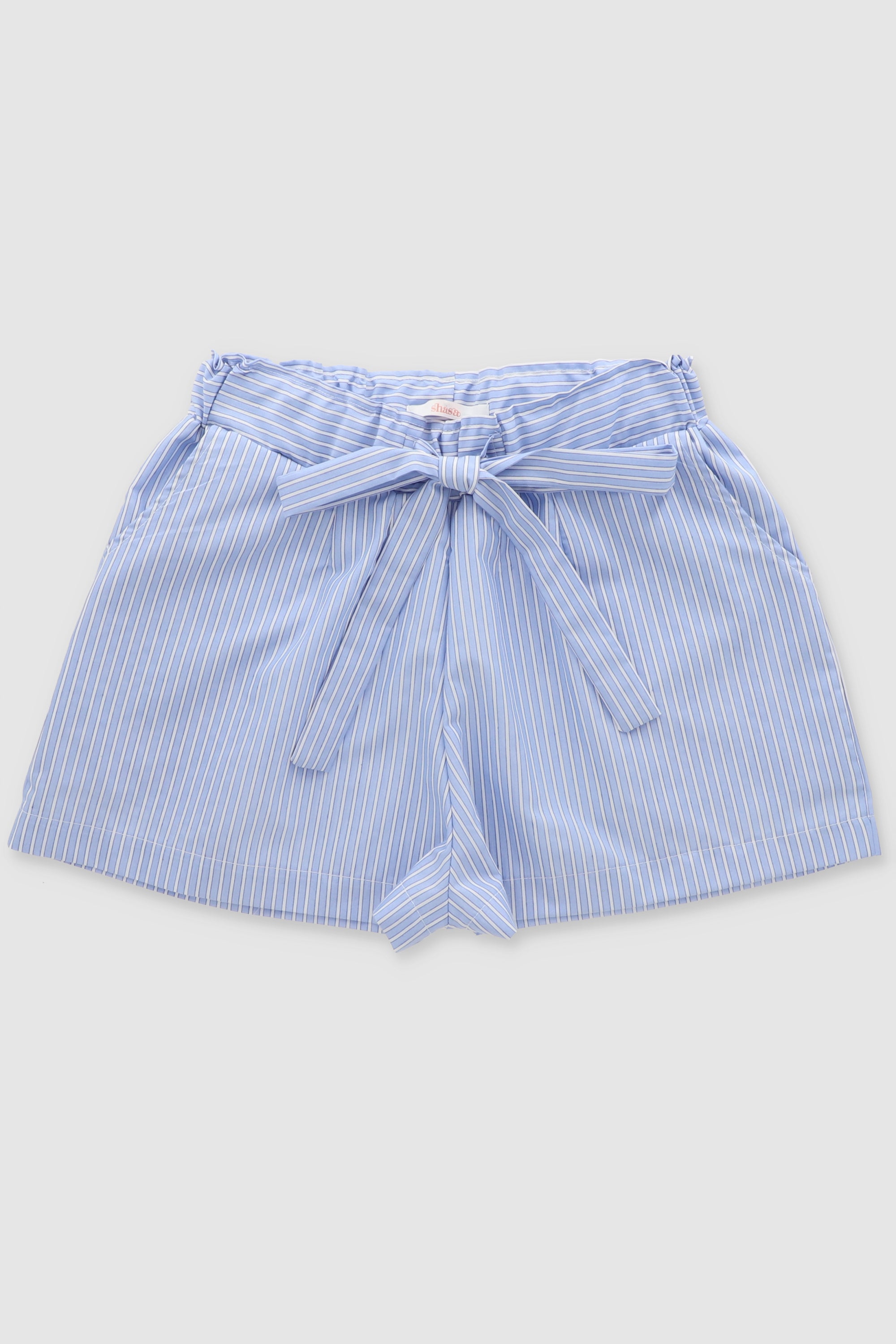 Striped Bow Detail Short BLUE COMBO