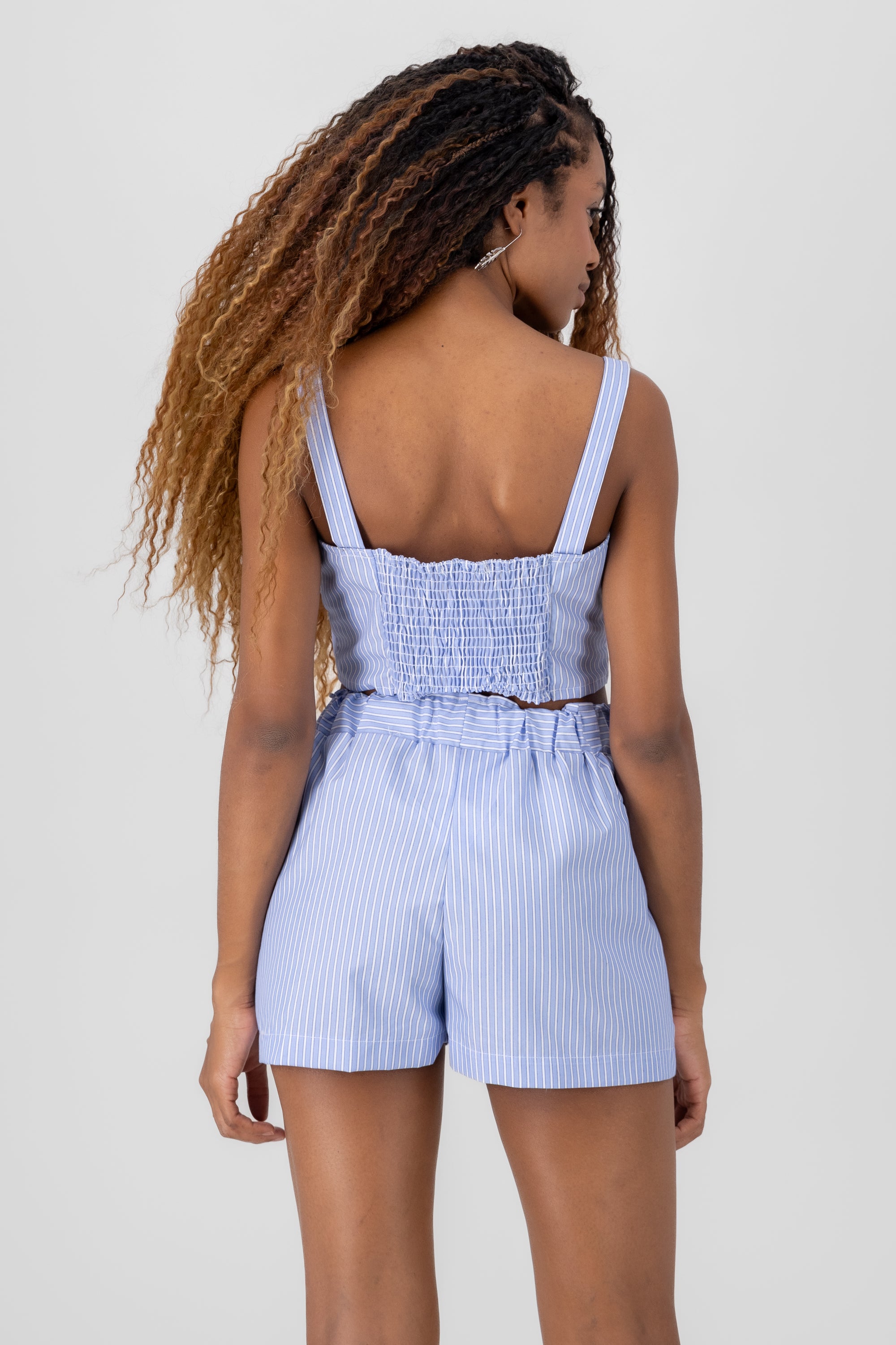 Striped Straps Top BLUE COMBO