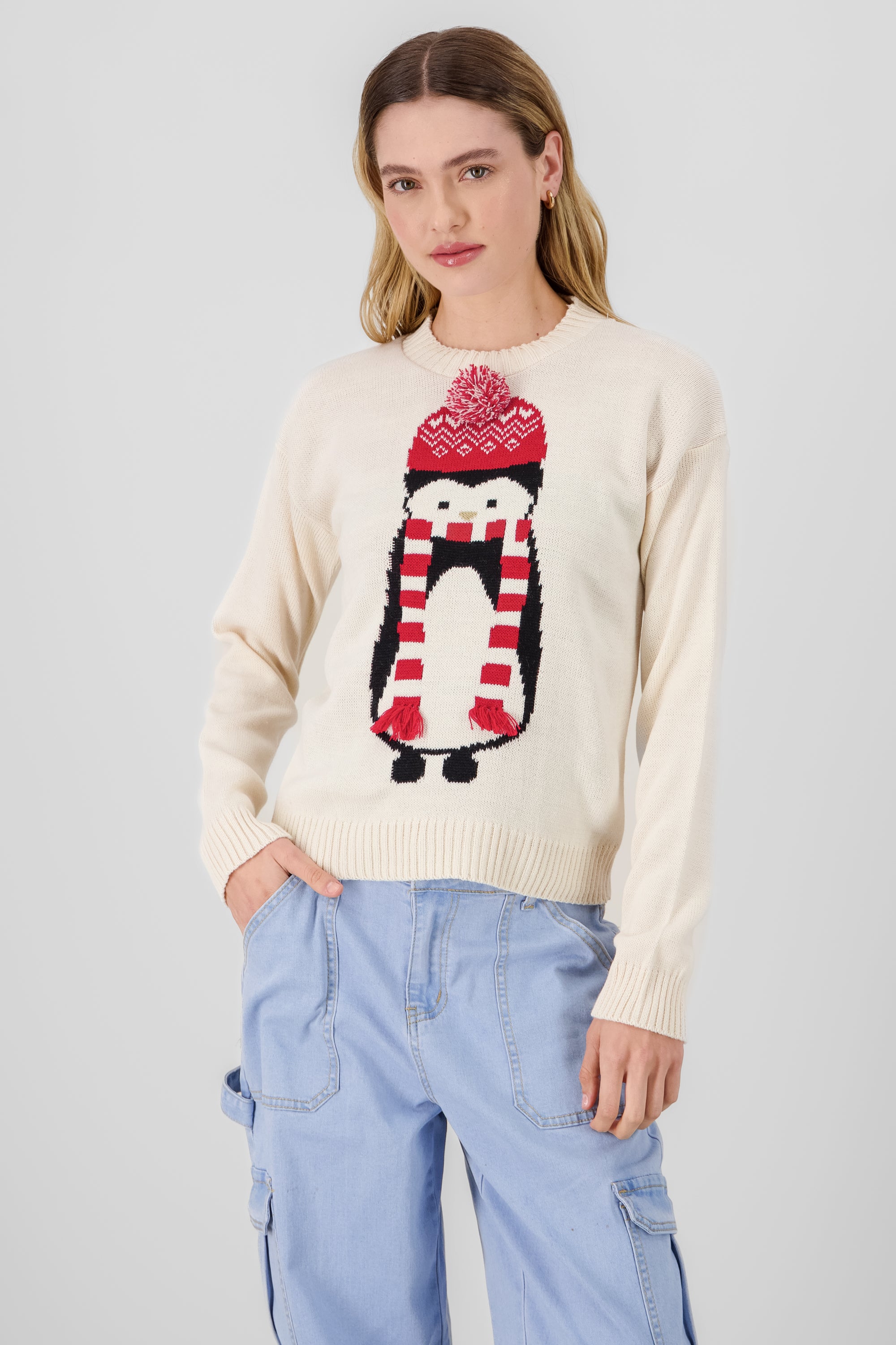 Penguin sweater BONE COMBO