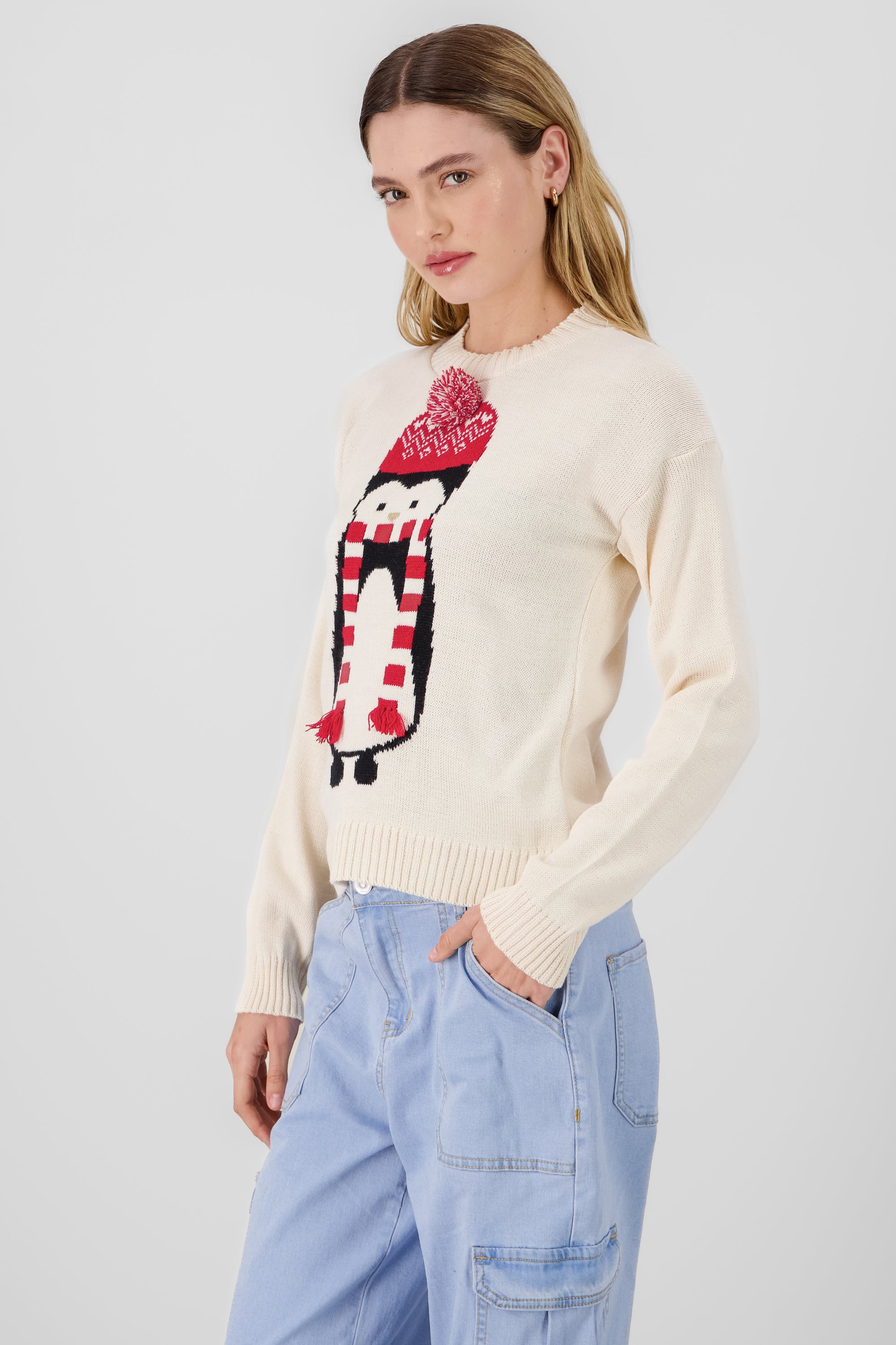 Penguin sweater BONE COMBO