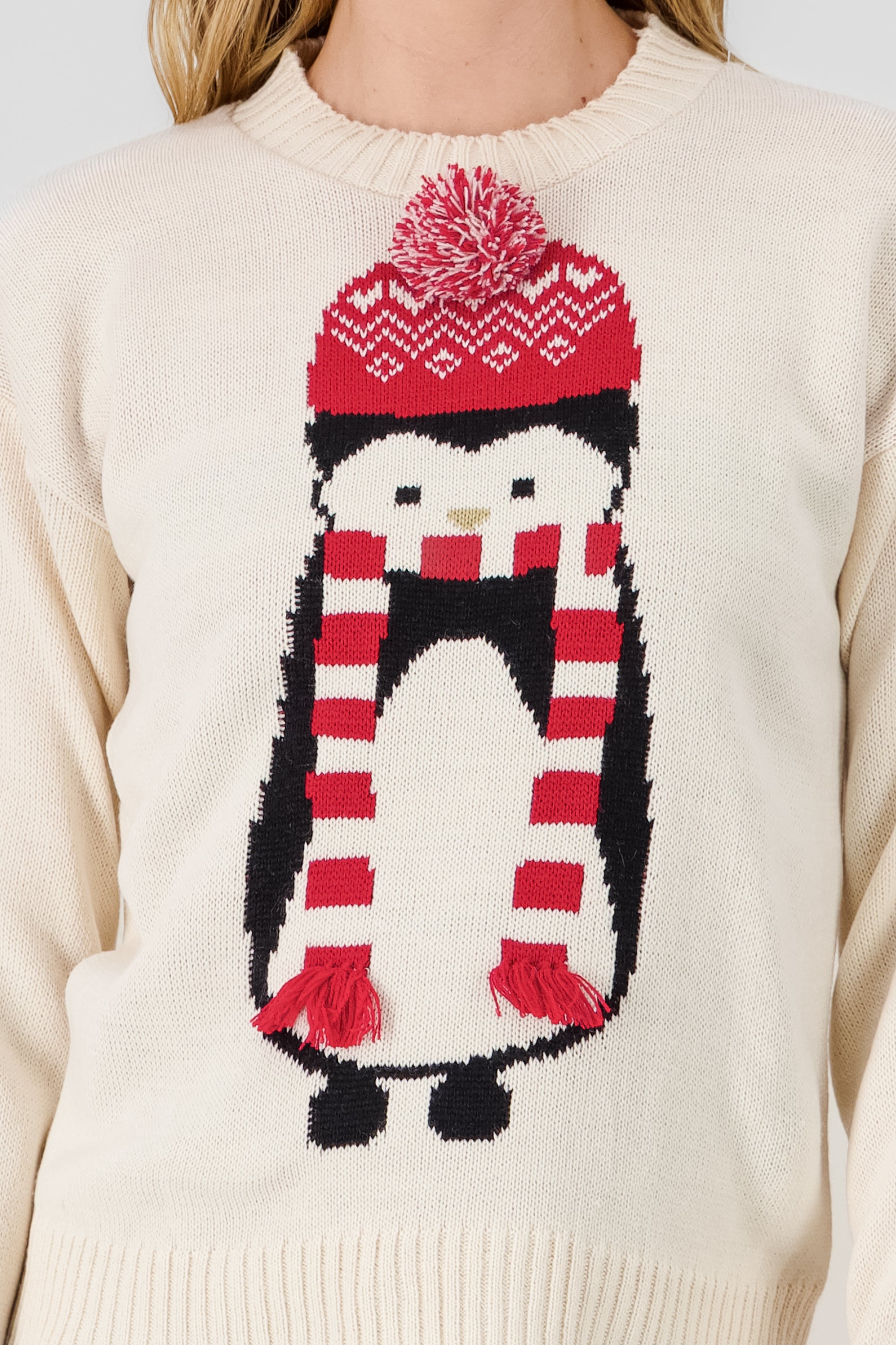 Penguin sweater BONE COMBO