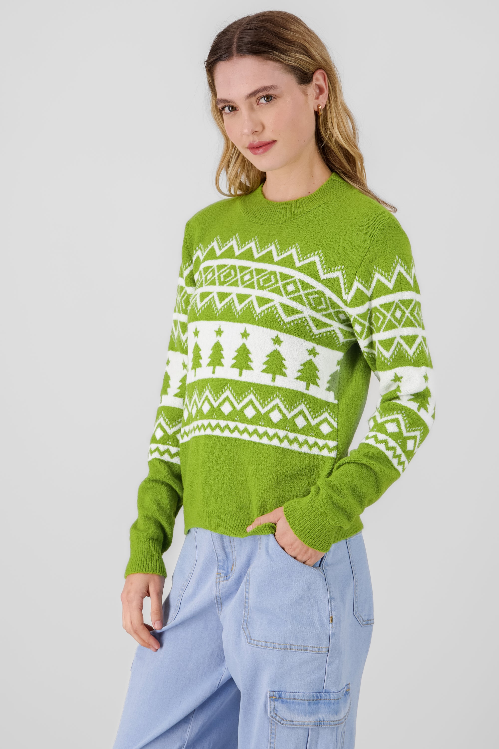 Christmas Sweater GREEN COMBO