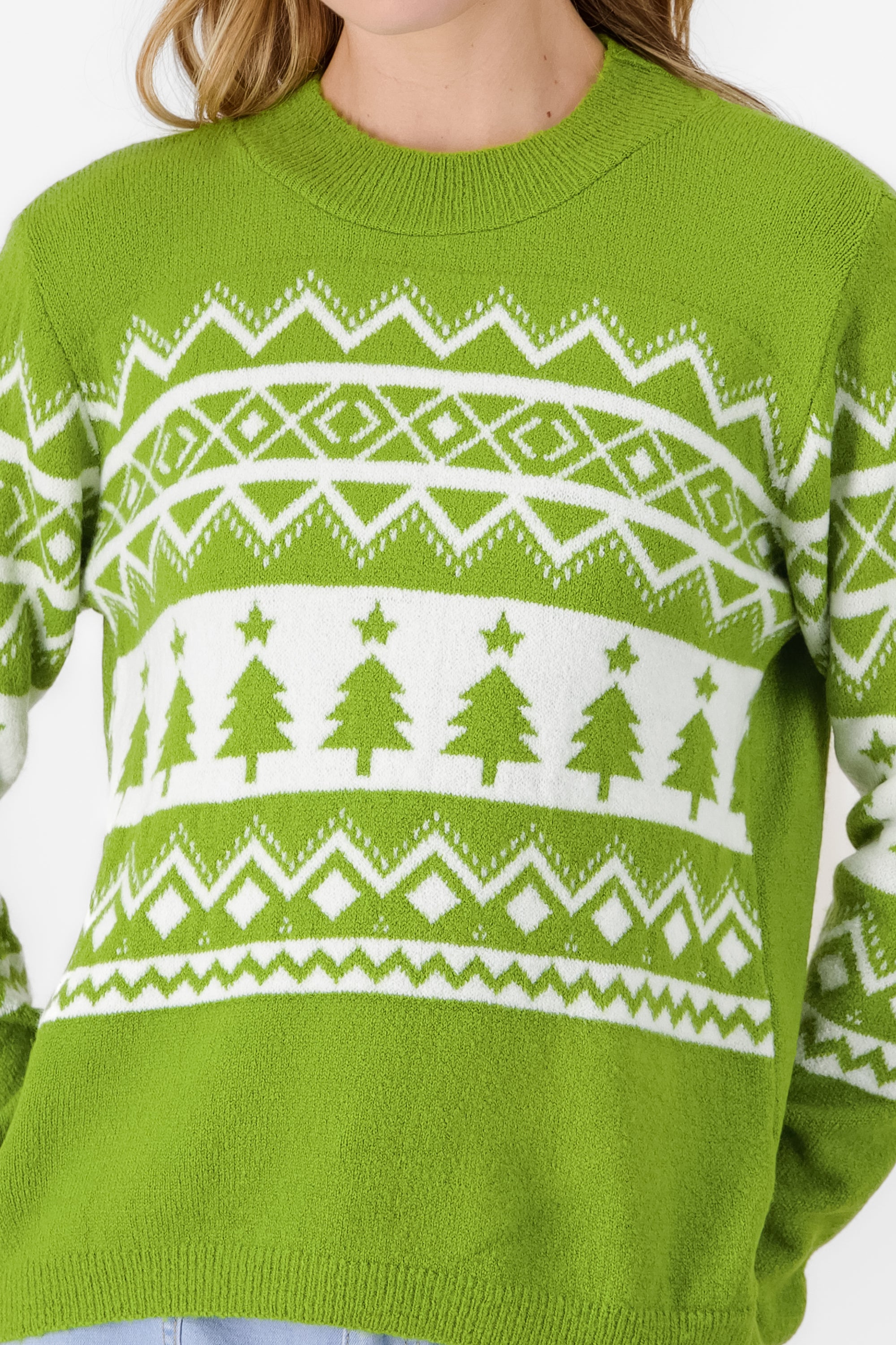 Christmas Sweater GREEN COMBO